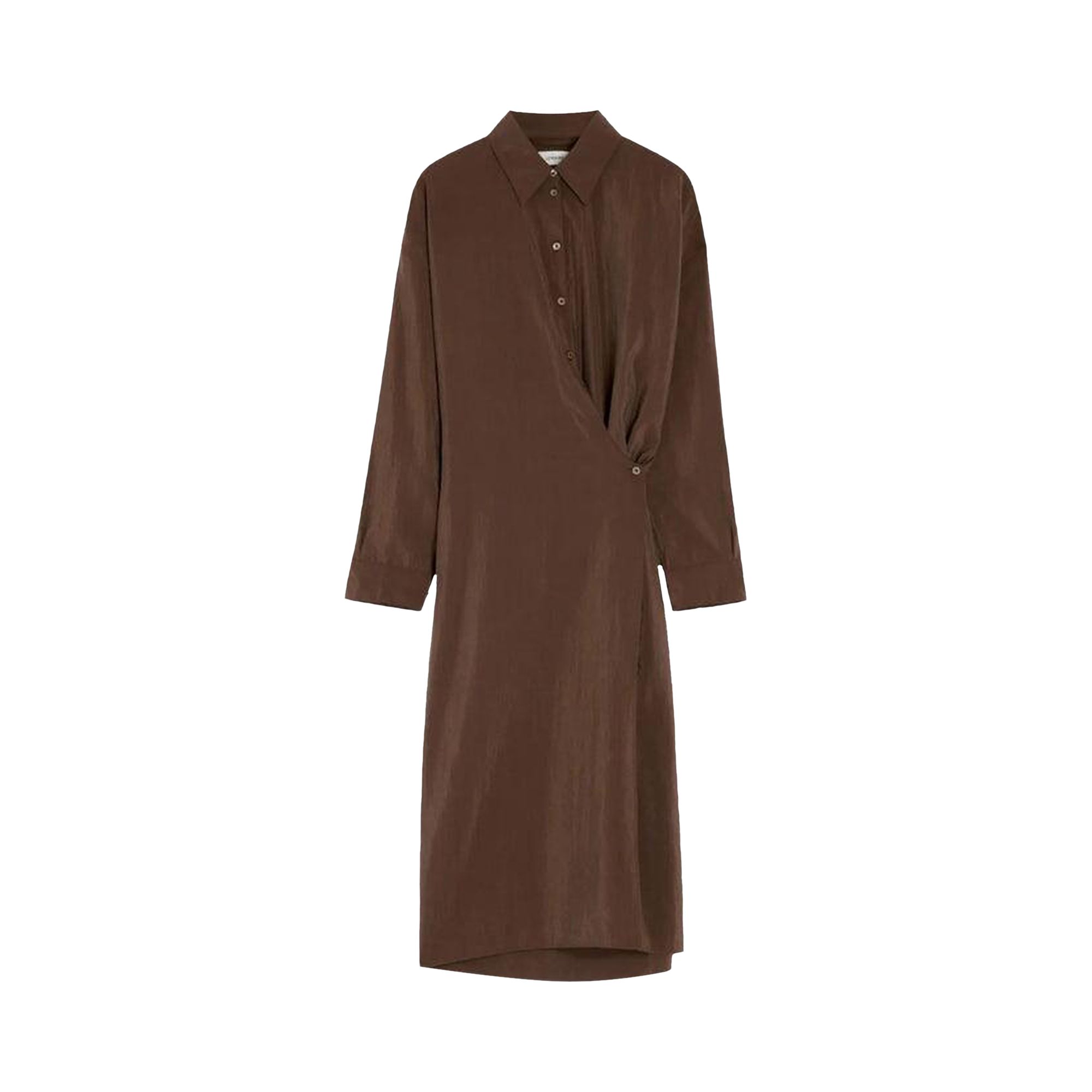Pre-owned Lemaire Straight Collar Straight Collar Twisted Dresses 'brunette' | Brown | Women's Size 40