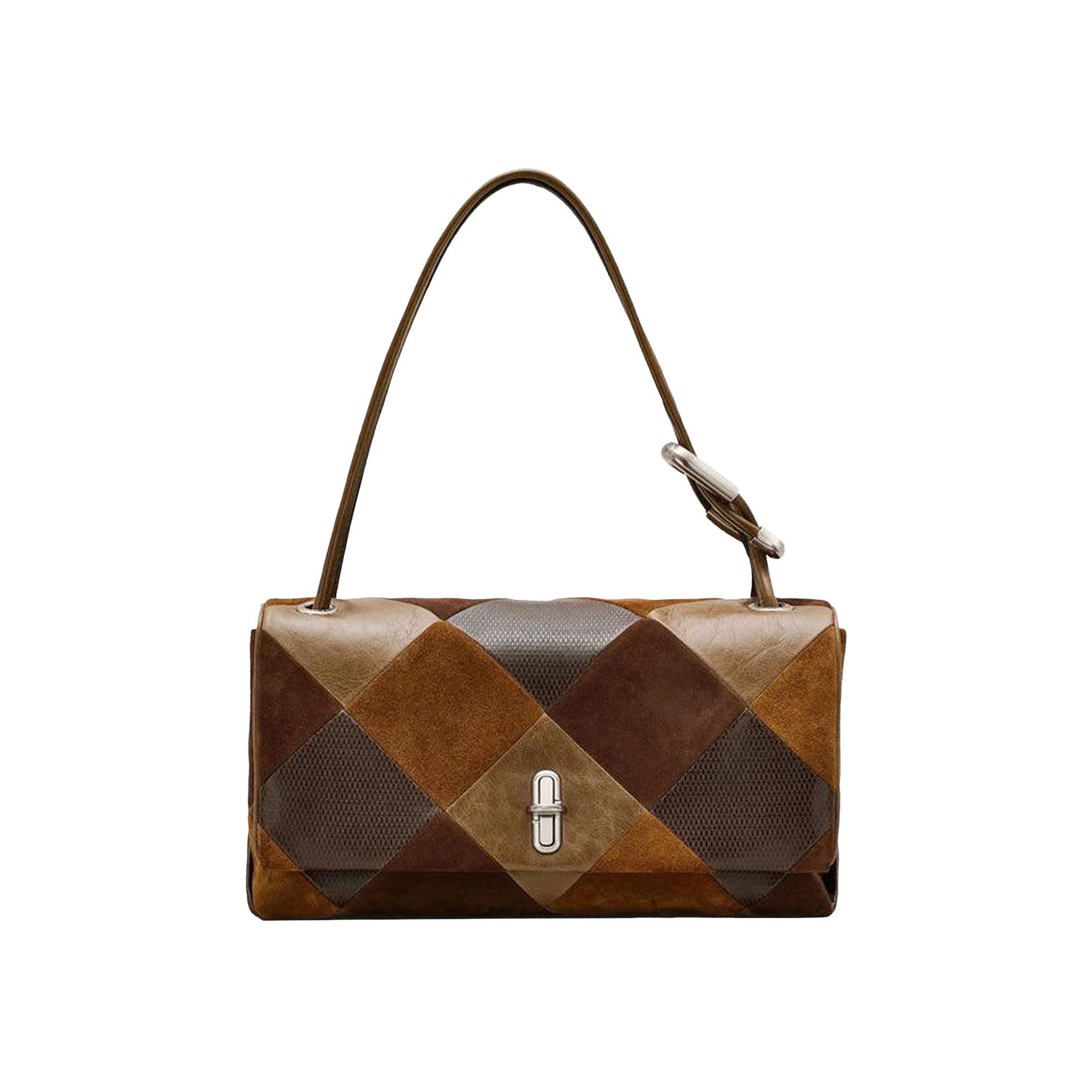 MARC JACOBS Pre-owned The Large Shoulder Suede Patchwork Dual Bag 'brown Multicolor' | Women's Size Onesize