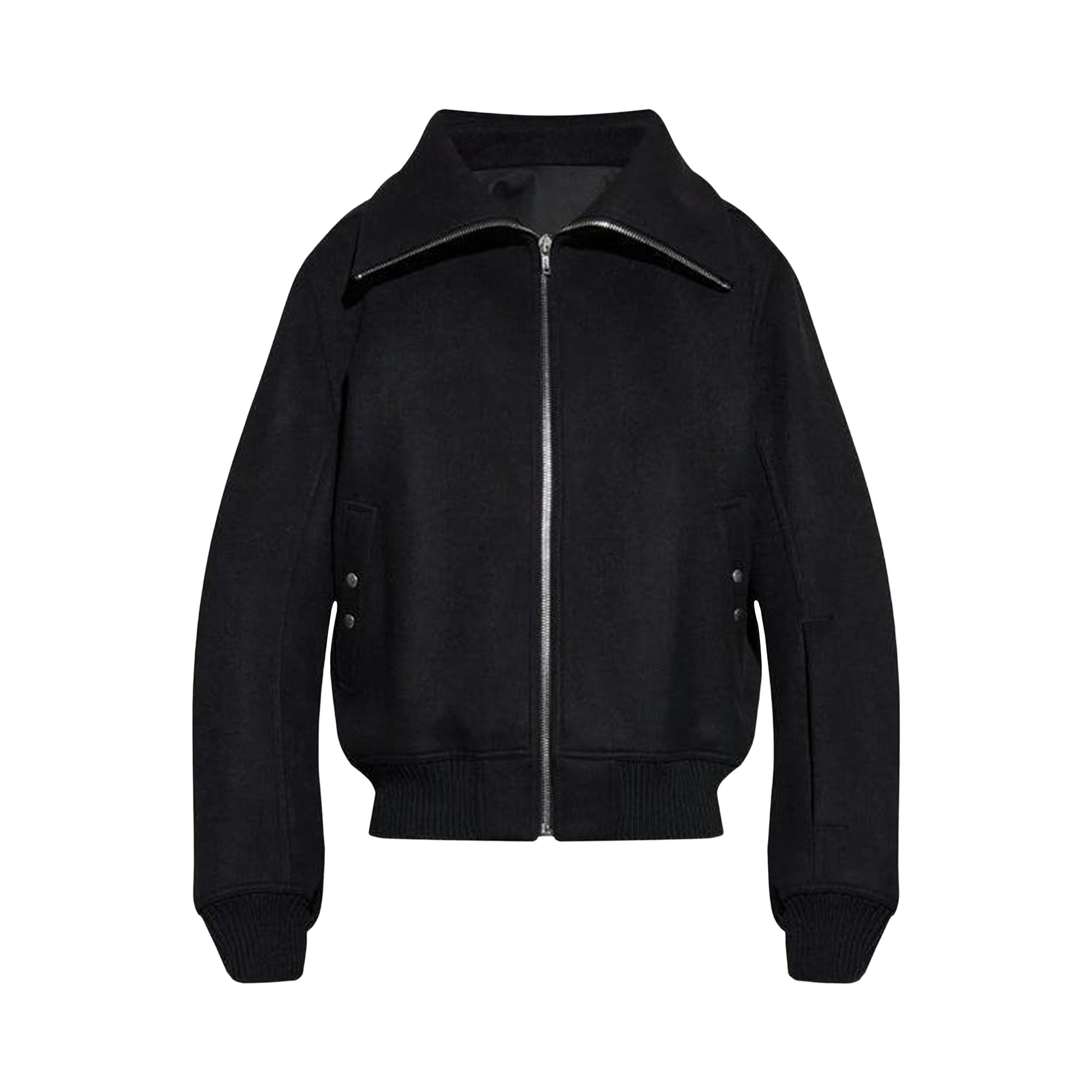 RICK OWENS Pre-owned Bomber In Pelle Imbottito Blixa Dracucollar Jacket 'black' | Men's Size 50