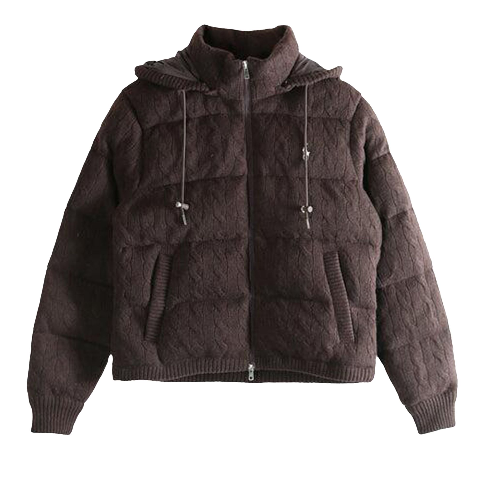 Pre-owned Polo Ralph Lauren Puffer Coat 'walnut Brown Melange' | Women's Size S