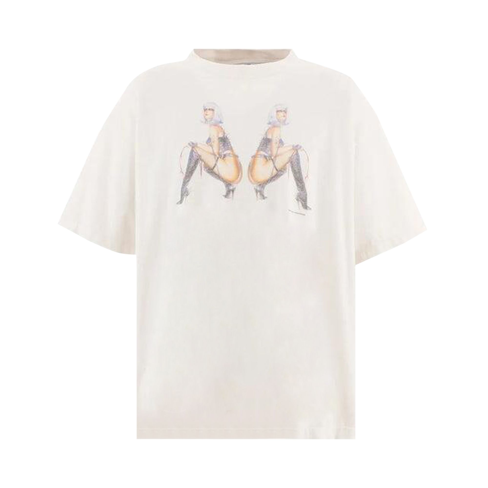 Pre-owned Saint Mxxxxxx Sorayama Ladies T-shirt 'white' | Men's Size Xxl