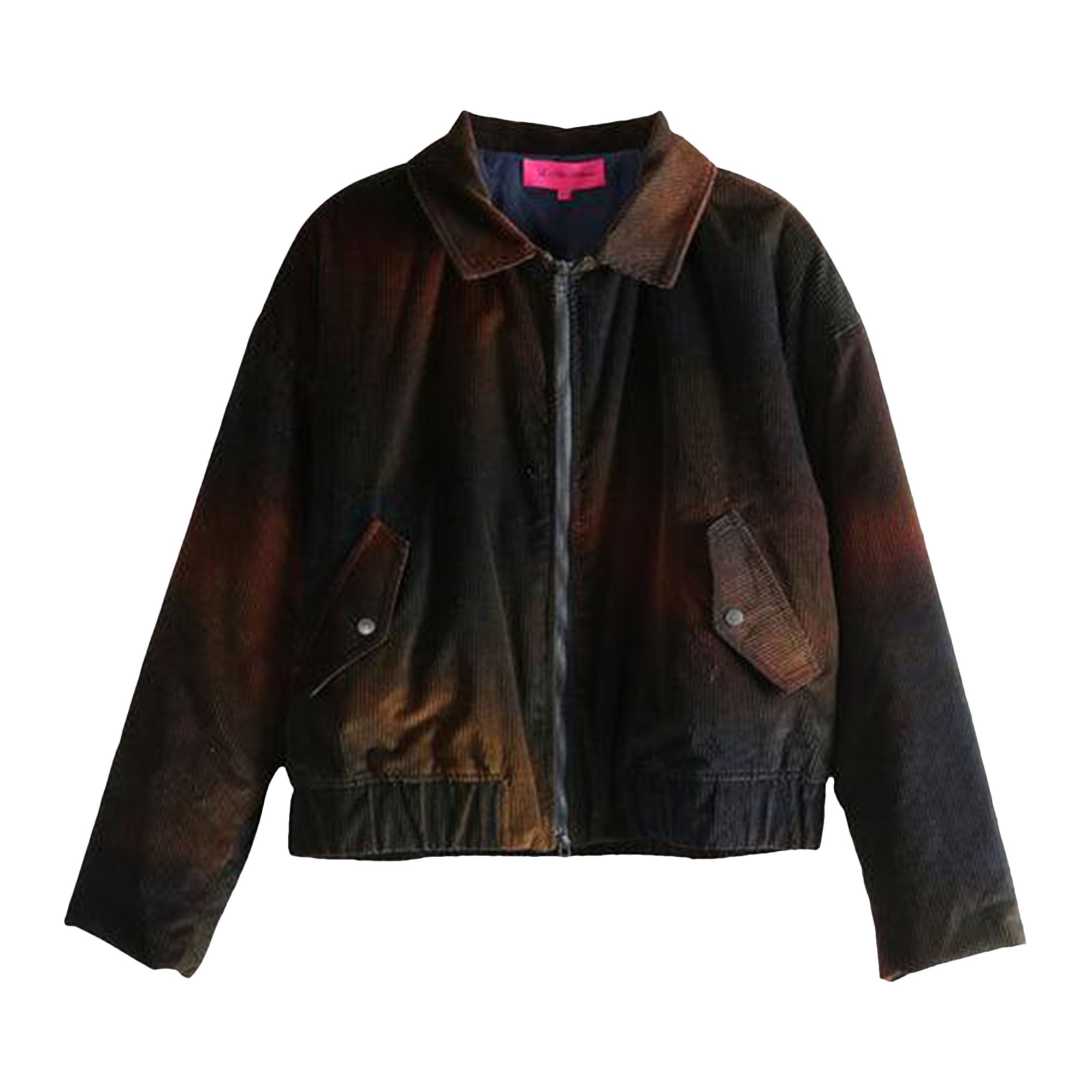 Pre-owned The Elder Statesman Ombre Cord Boxy Jacket 'midnight' | Tan | Men's Size Xl In Brown