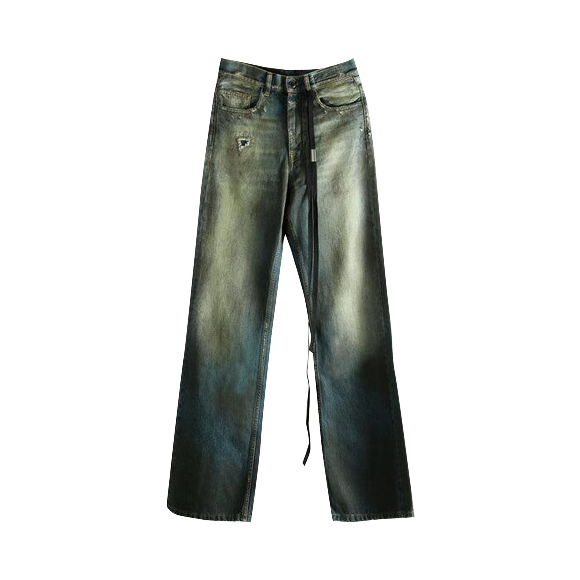 Pre-owned Ann Demeulemeester Genoveva 5-pockets Bootcut Trousers 'vintage Blue' | Women's Size 40