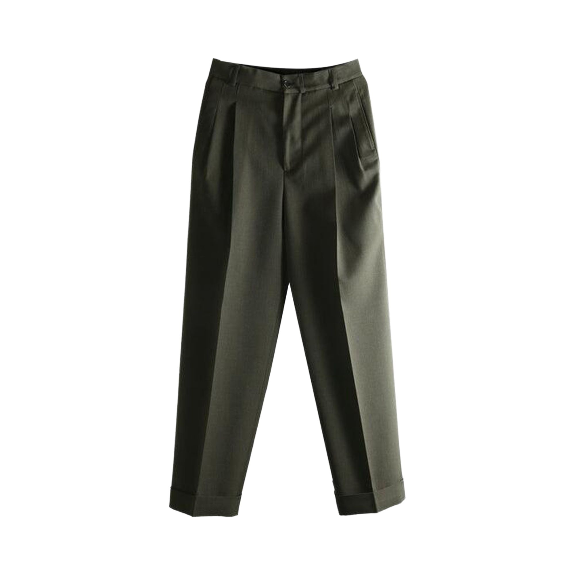 Pre-owned Margaret Howell Stitch Pleat Trouser 'khaki Brown' | Men's Size M