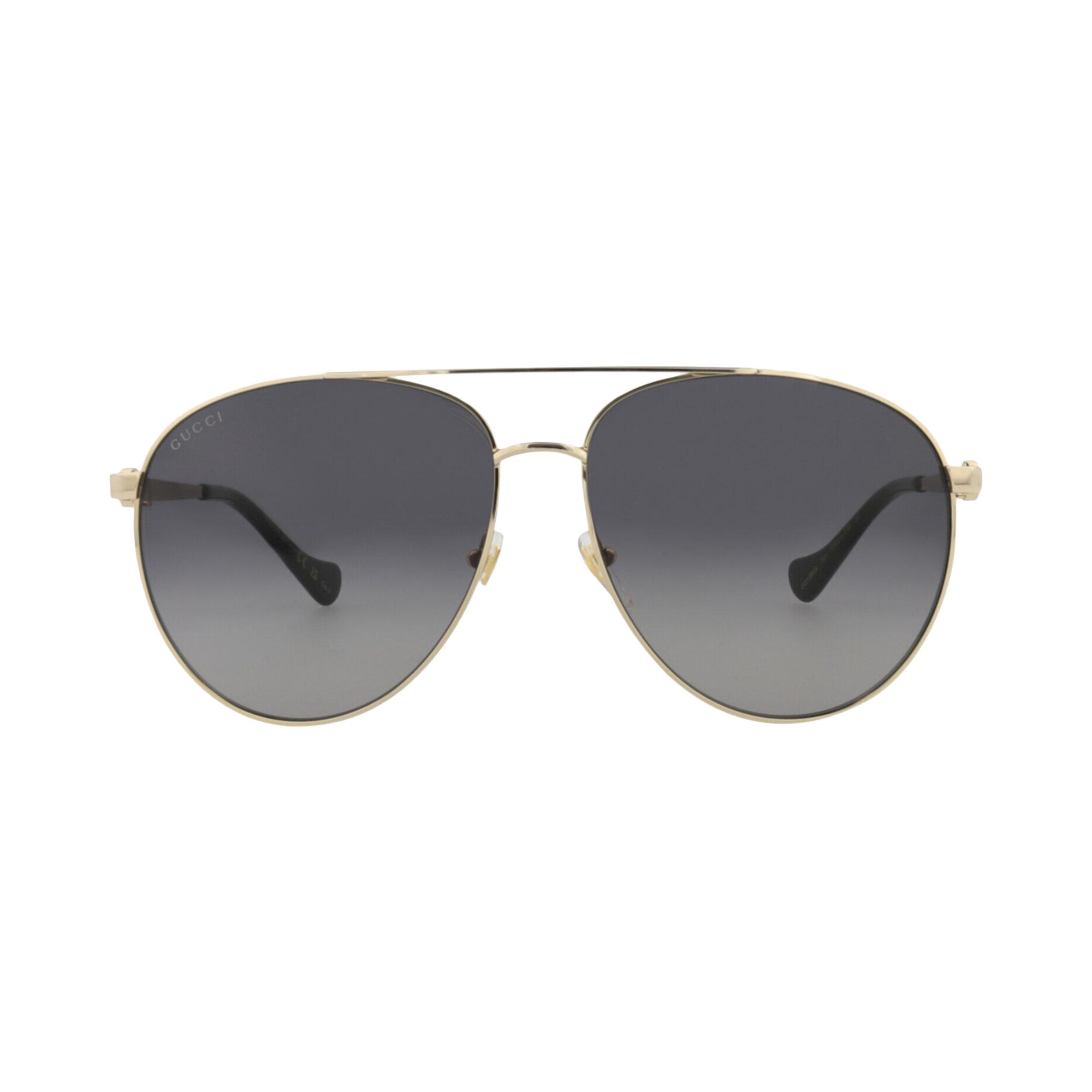 Pre-owned Gucci Aviator-frame Metal Sunglasses 'gold Grey' | Multi-color | Women's Size Onesize