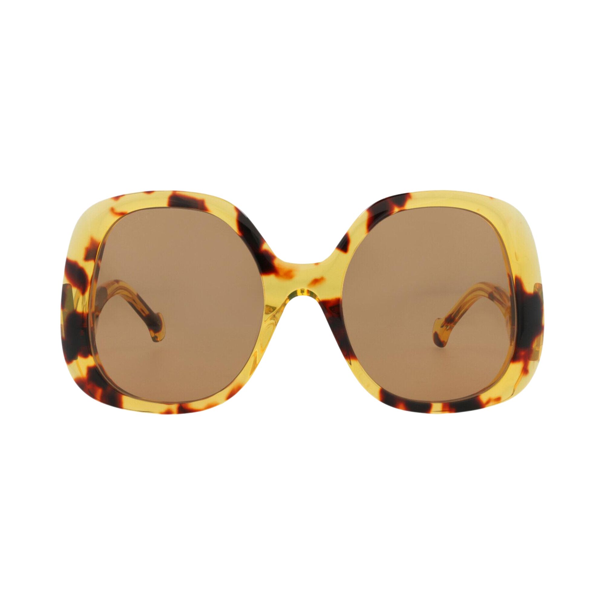 Pre-owned Gucci Round-frame Acetate Sunglasses 'havana Brown' | Multi-color | Women's Size Onesize