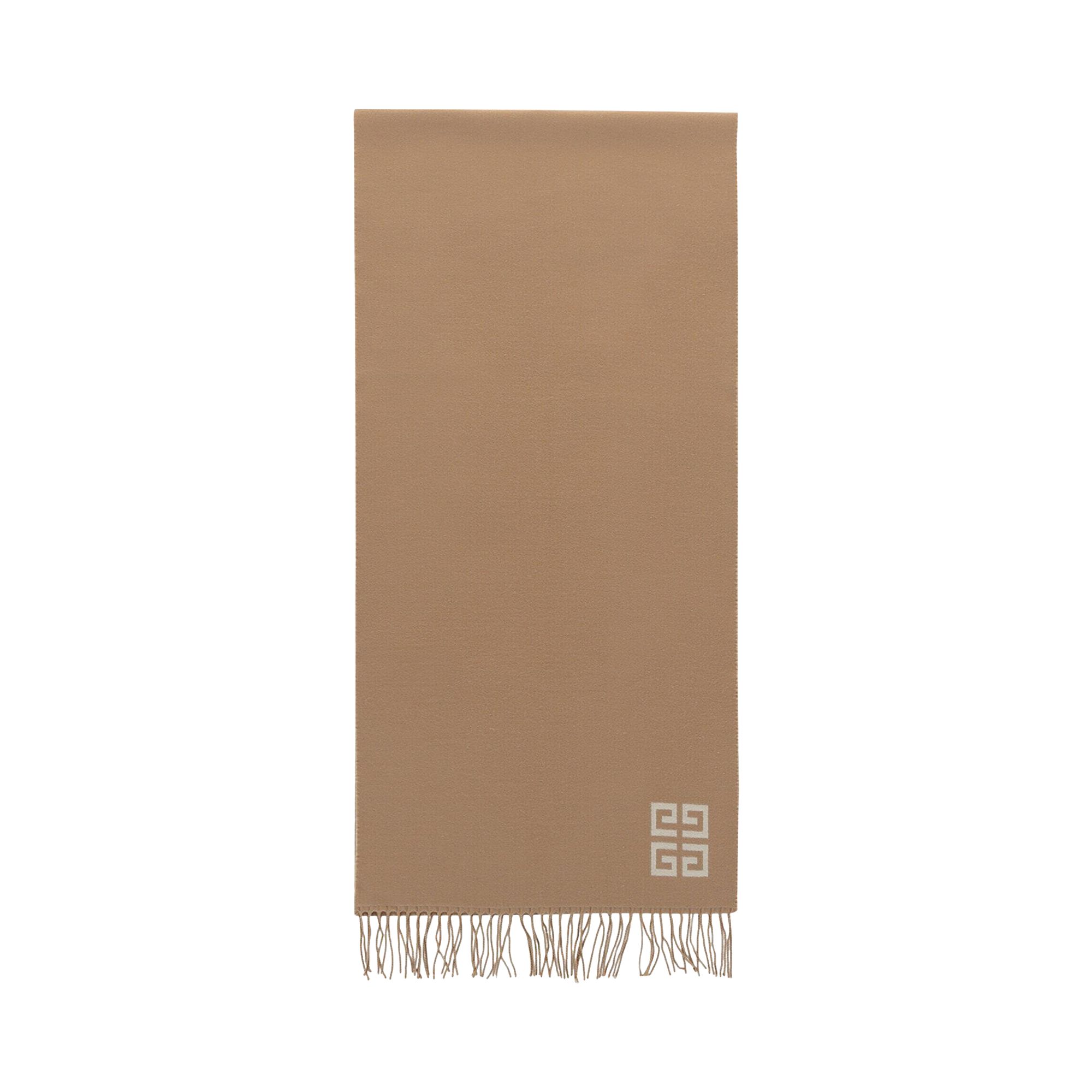 Pre-owned Givenchy 4g Reversible Wool Scarf 'beige White' | Multi-color | Women's Size Onesize