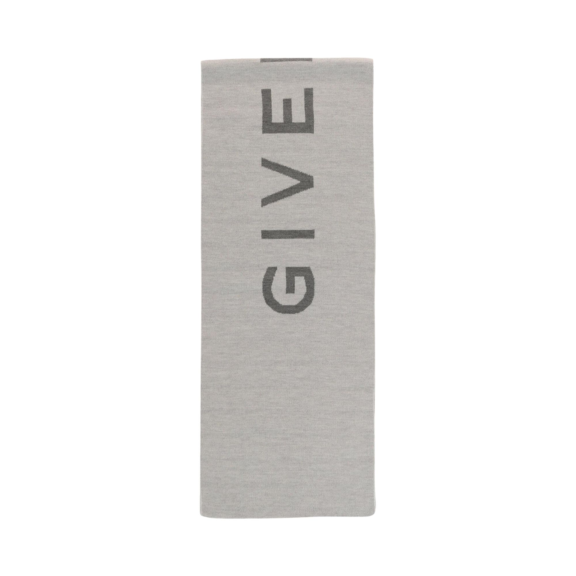 Pre-owned Givenchy Reversible Logo Wool Scarf 'pearl Grey' | Multi-color | Men's Size Onesize