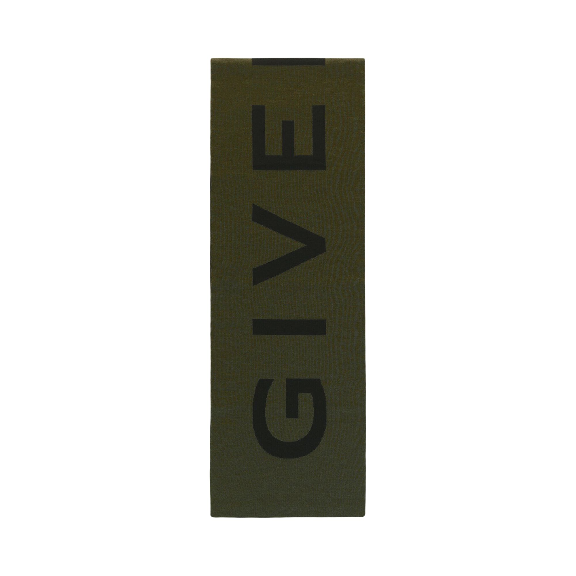 Pre-owned Givenchy Jacquard Logo Scarf 'khaki Multi' | Multi-color | Men's Size Onesize