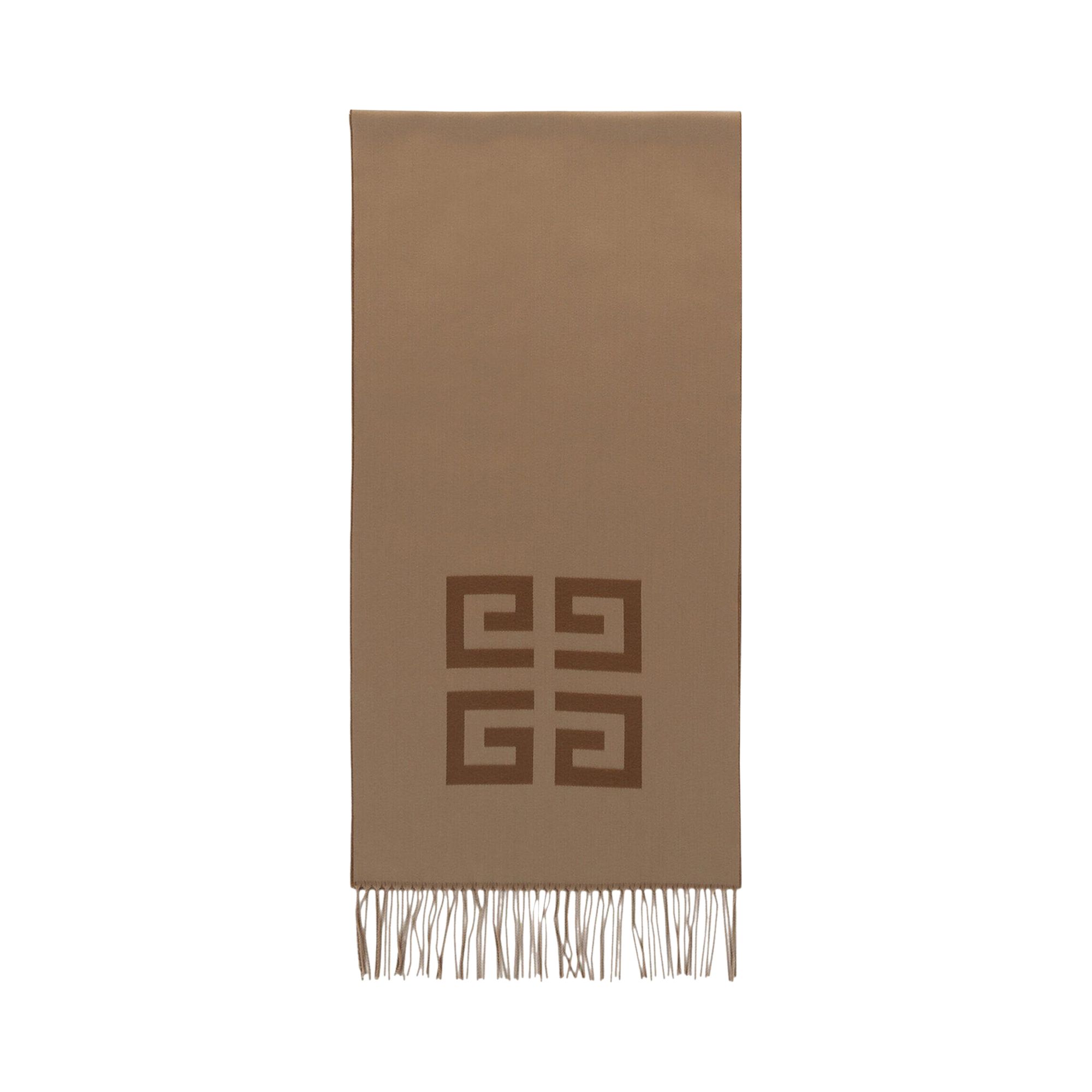 Pre-owned Givenchy 4g Reversible Wool Scarf 'beige' | Cream | Men's Size Onesize In White