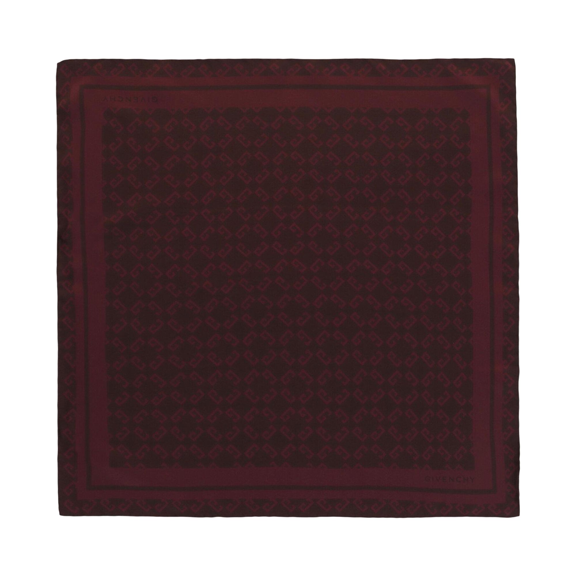 Pre-owned Givenchy Silk Monogram Scarf 'burgundy' | Red | Men's Size Onesize