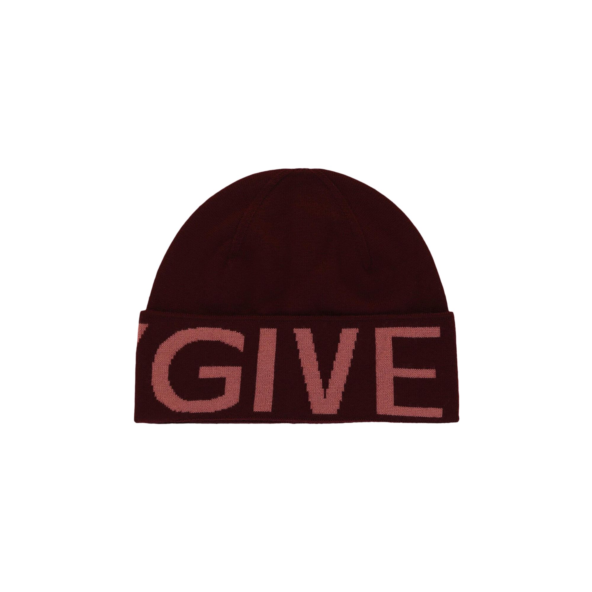 Pre-owned Givenchy Jacquard Logo Beanie 'burgundy' | Red | Men's Size Onesize