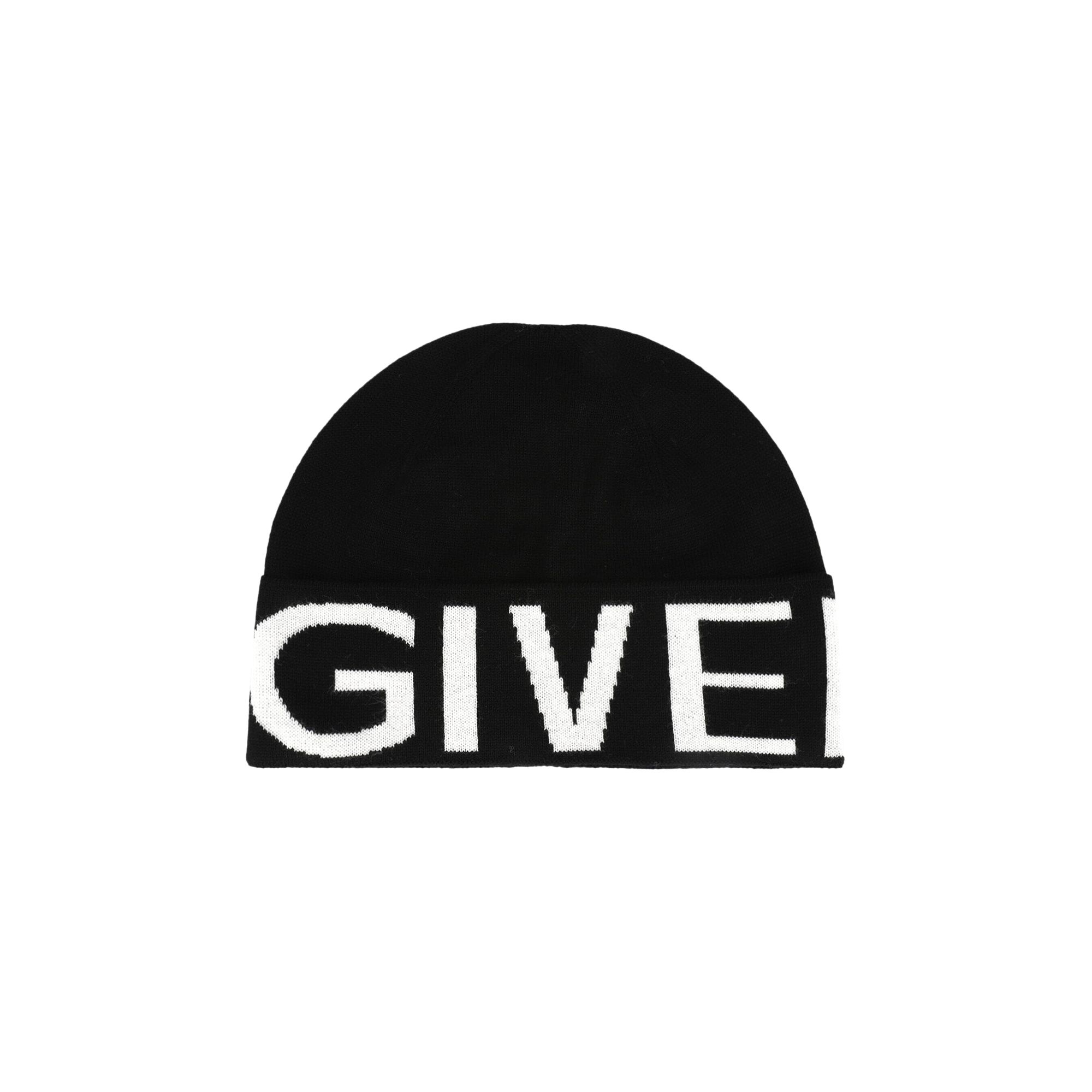 Pre-owned Givenchy Jacquard Logo Beanie 'black White' | Multi-color | Men's Size Onesize