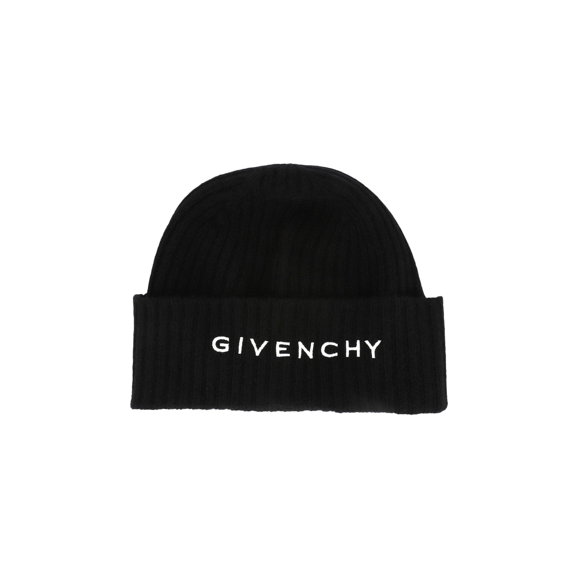 Pre-owned Givenchy Ribbed Embroidered Logo Beanie 'black White' | Multi-color | Men's Size Onesize