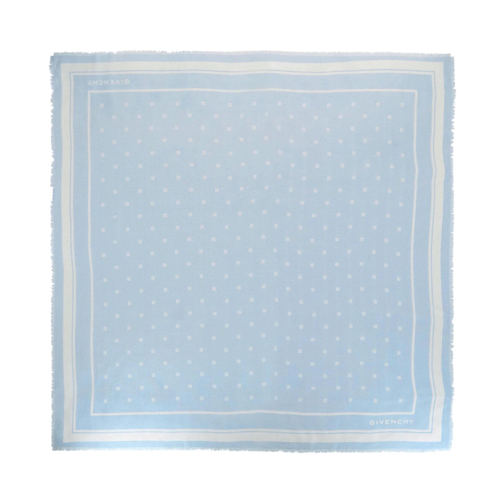 Pre-owned Givenchy 4g Shawl In Cashmere And Silk 'blue Ivory' | Multi-color | Women's Size Onesize