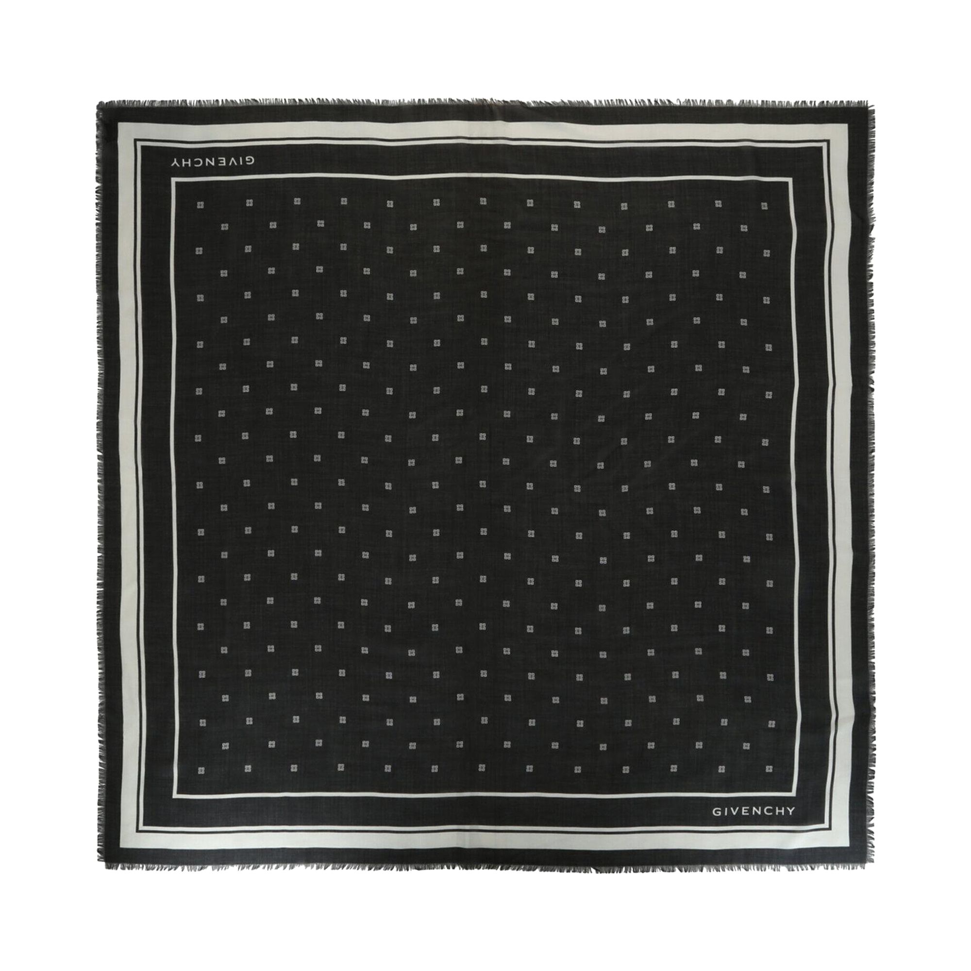 Pre-owned Givenchy 4g Shawl In Cashmere And Silk 'black White' | Multi-color | Women's Size Onesize