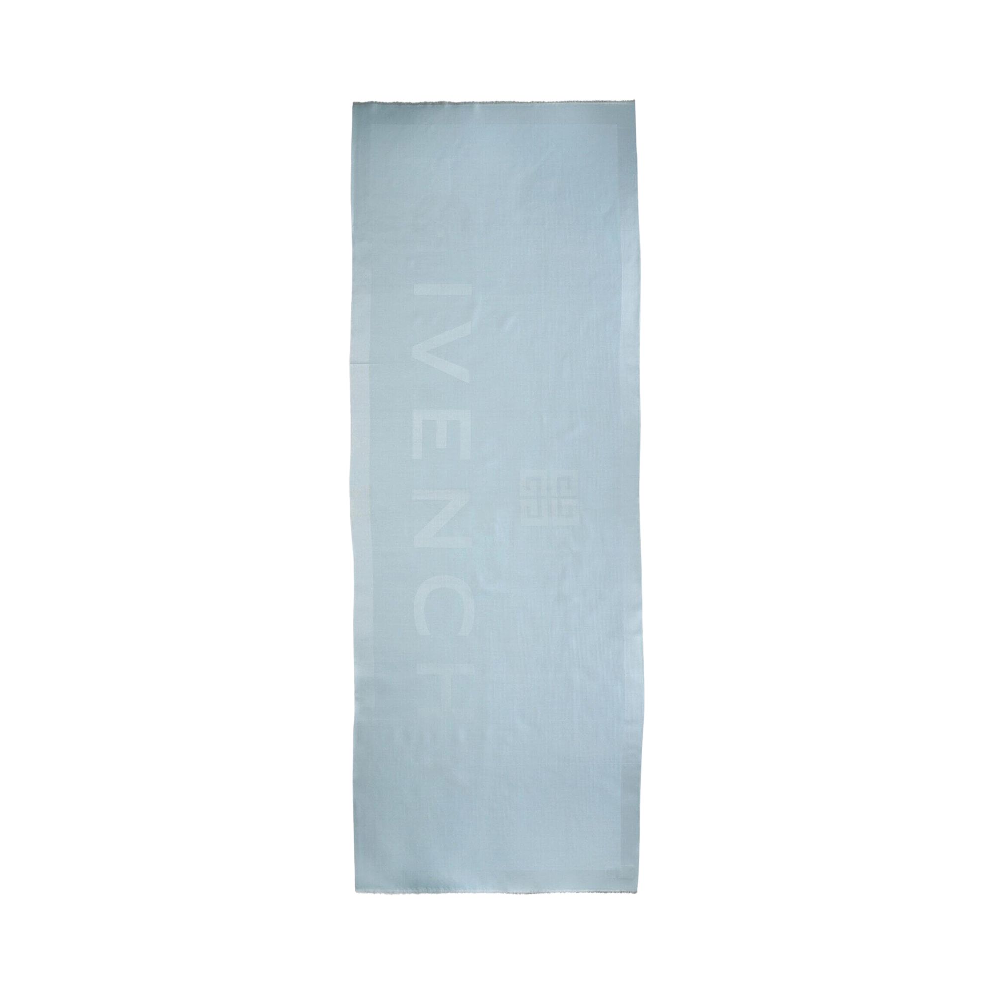 Pre-owned Givenchy 4g Oblong Wool Scarf 'ice Blue' | Women's Size Onesize