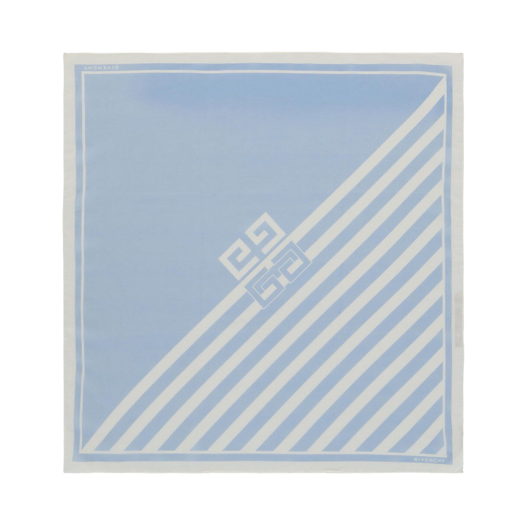 Pre-owned Givenchy Striped 4g Square Scarf 'blue White' | Multi-color | Women's Size Onesize
