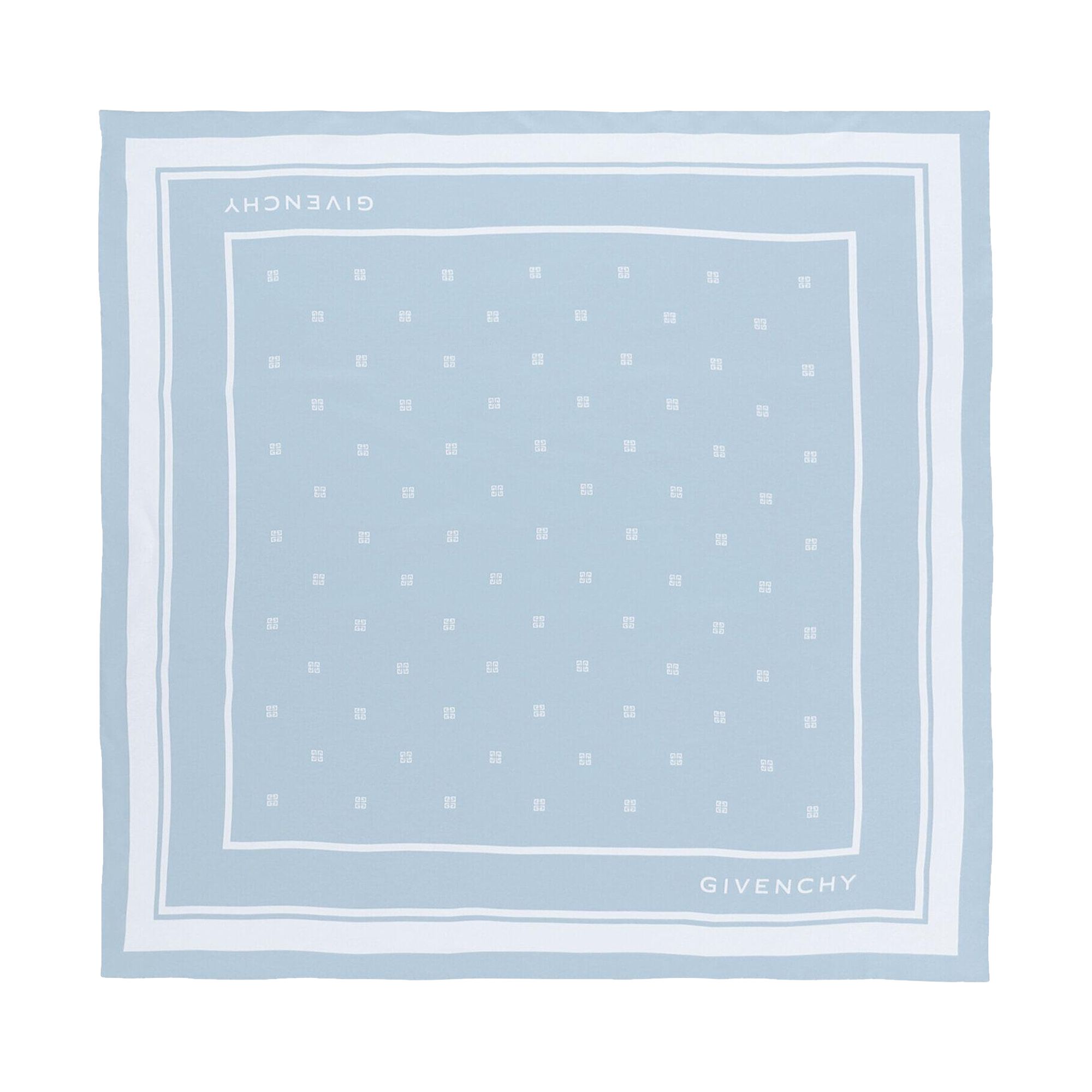 Pre-owned Givenchy Silk Logo Scarf 'blue Ivory' | Multi-color | Women's Size Onesize