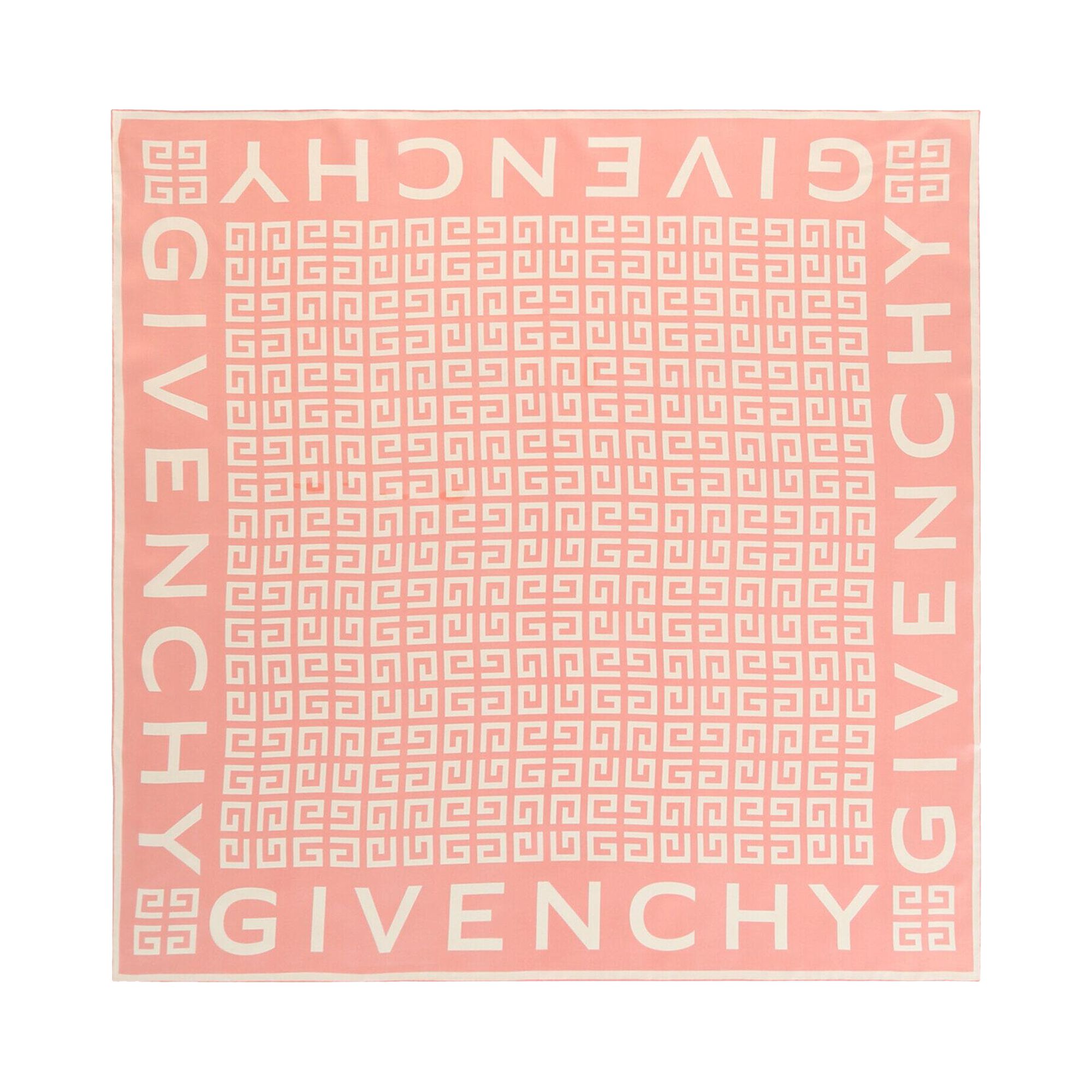 Pre-owned Givenchy 4g Logo Square Scarf 'flamingo Natural' | Multi-color | Women's Size Onesize