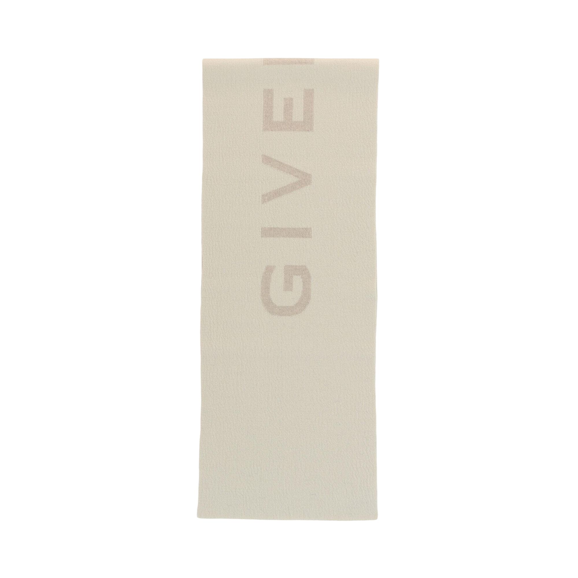 Pre-owned Givenchy Reversible Logo Wool Scarf 'white' | Women's Size Onesize