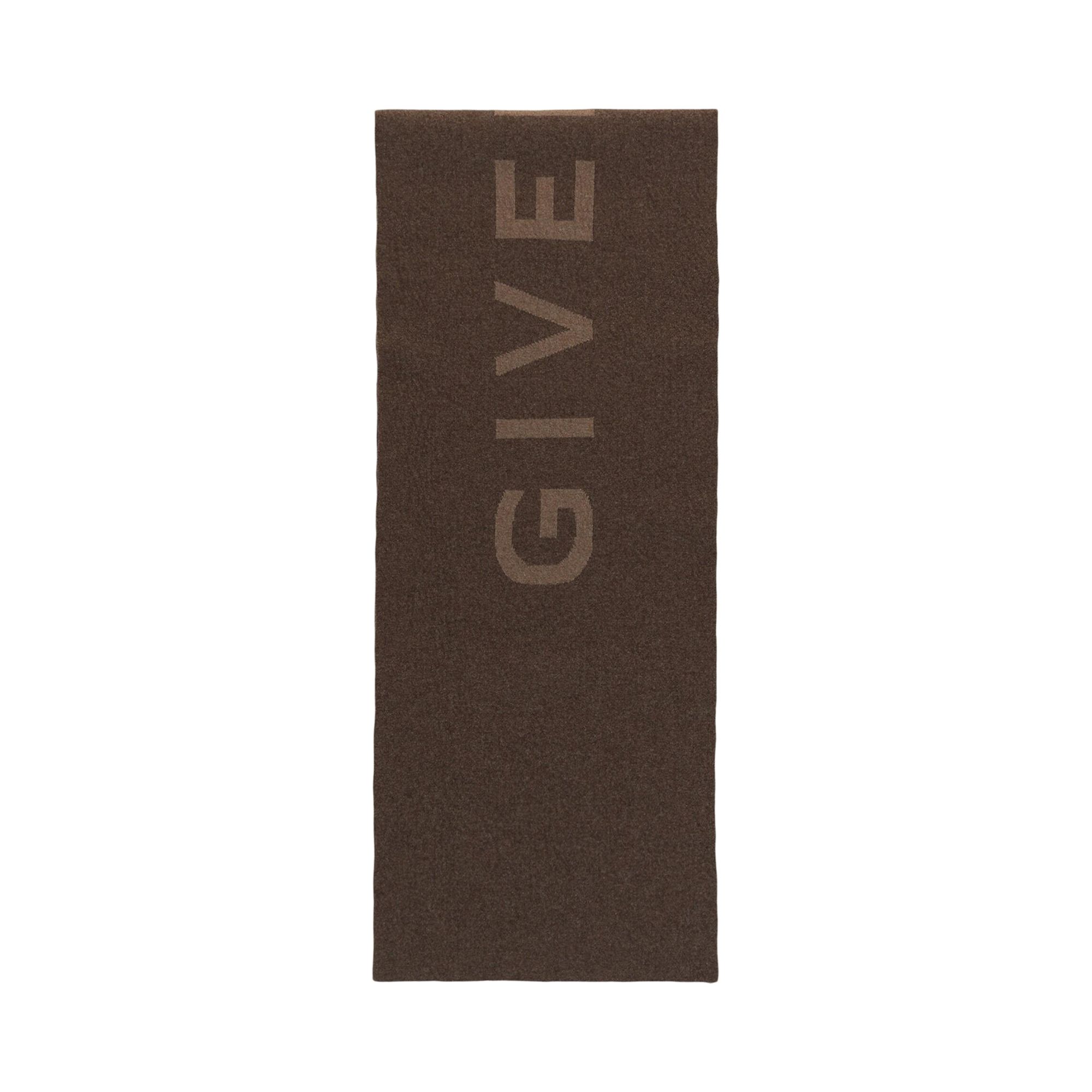 Pre-owned Givenchy Reversible Logo Wool Scarf 'dark Beige' | Cream | Women's Size Onesize In White
