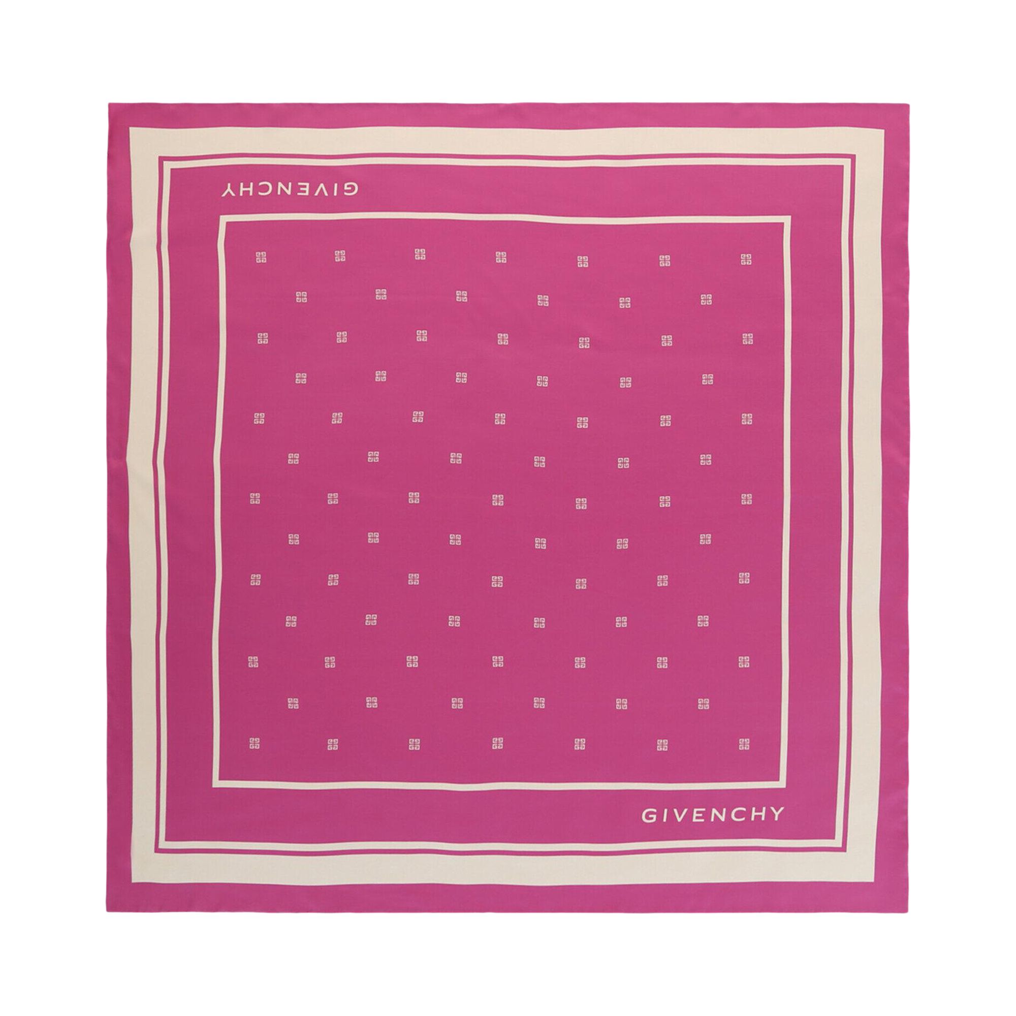 Pre-owned Givenchy Silk Logo Scarf 'pink Ivory' | Multi-color | Women's Size Onesize