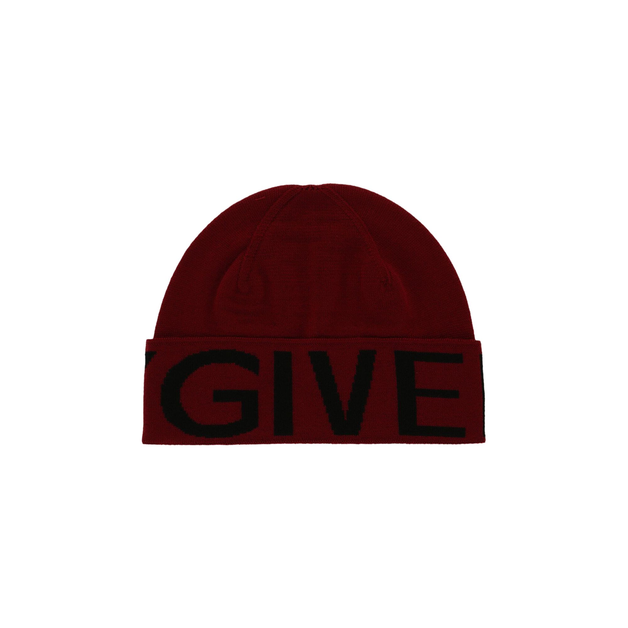 Pre-owned Givenchy Jacquard Logo Beanie 'red Black' | Multi-color | Men's Size Onesize