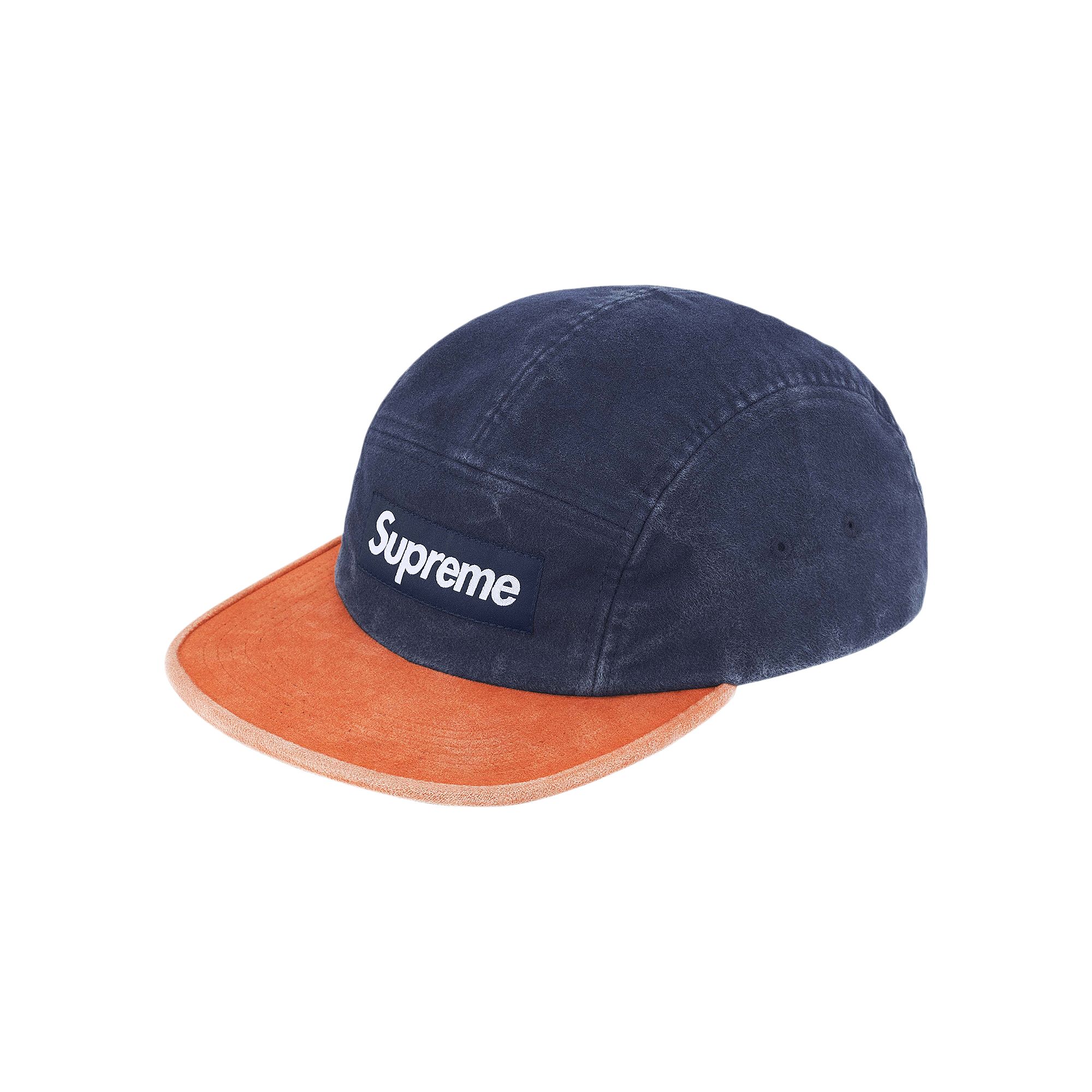 Pre-owned Supreme 2-tone Moleskin Camp Cap 'navy' | Blue | Men's Size Onesize