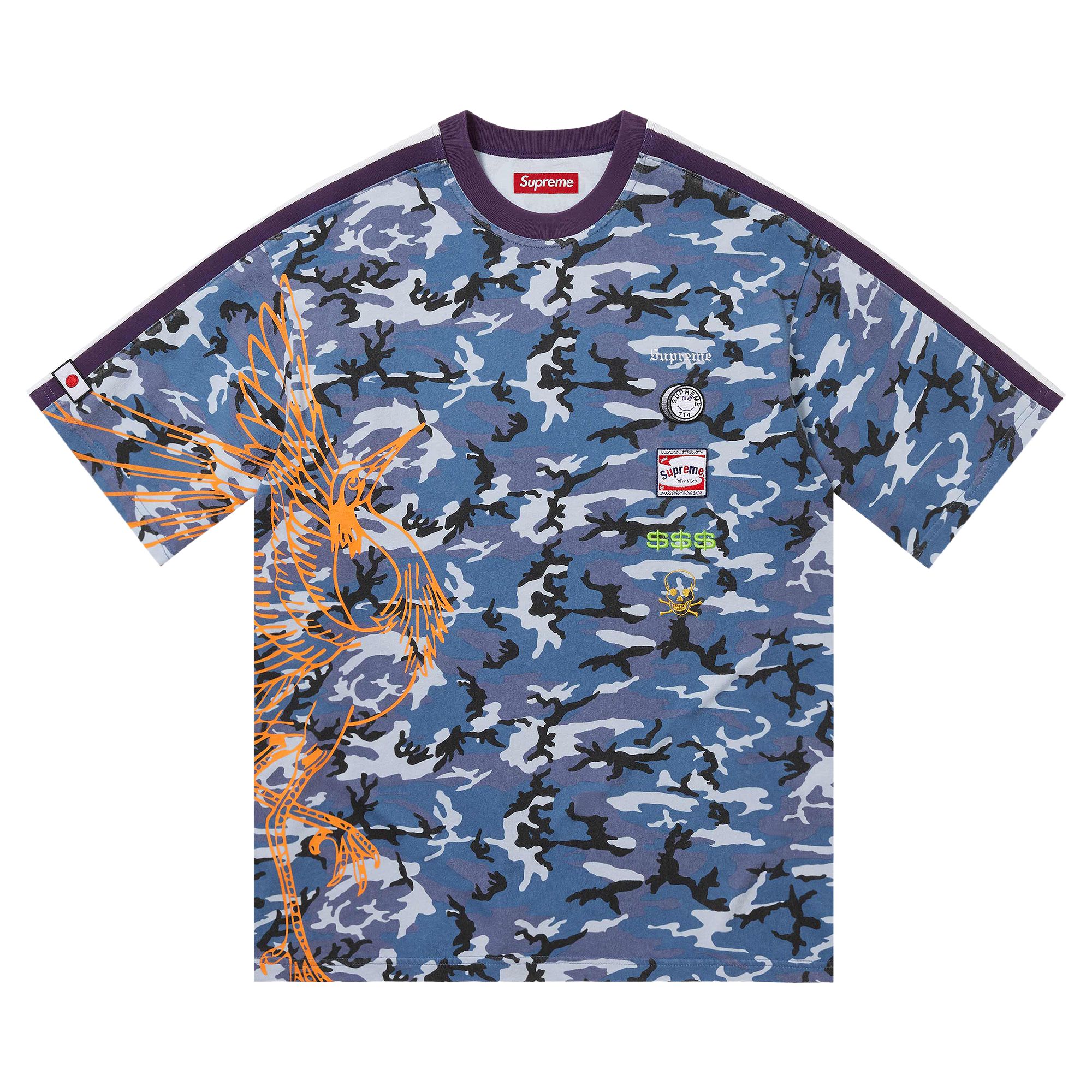 Pre-owned Supreme Crane Short-sleeve Top 'blue Camo' | Men's Size Xl