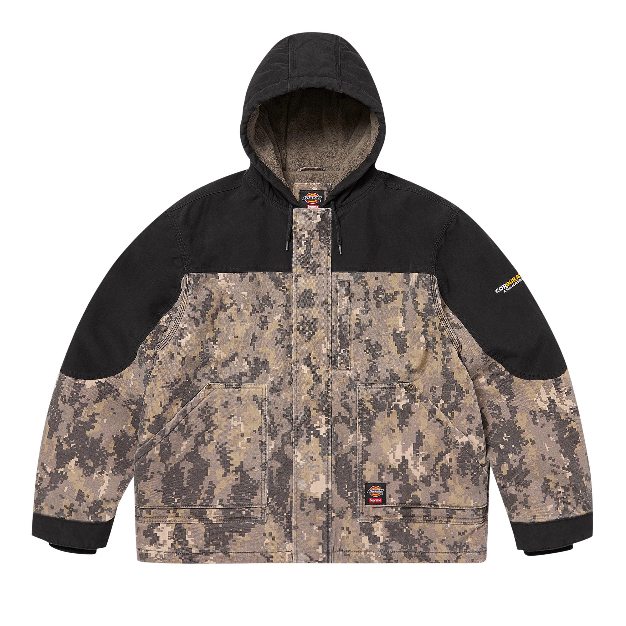Pre-owned Supreme X Dickies Cordura Hooded Work Jacket 'digi Camo' | Brown | Men's Size M