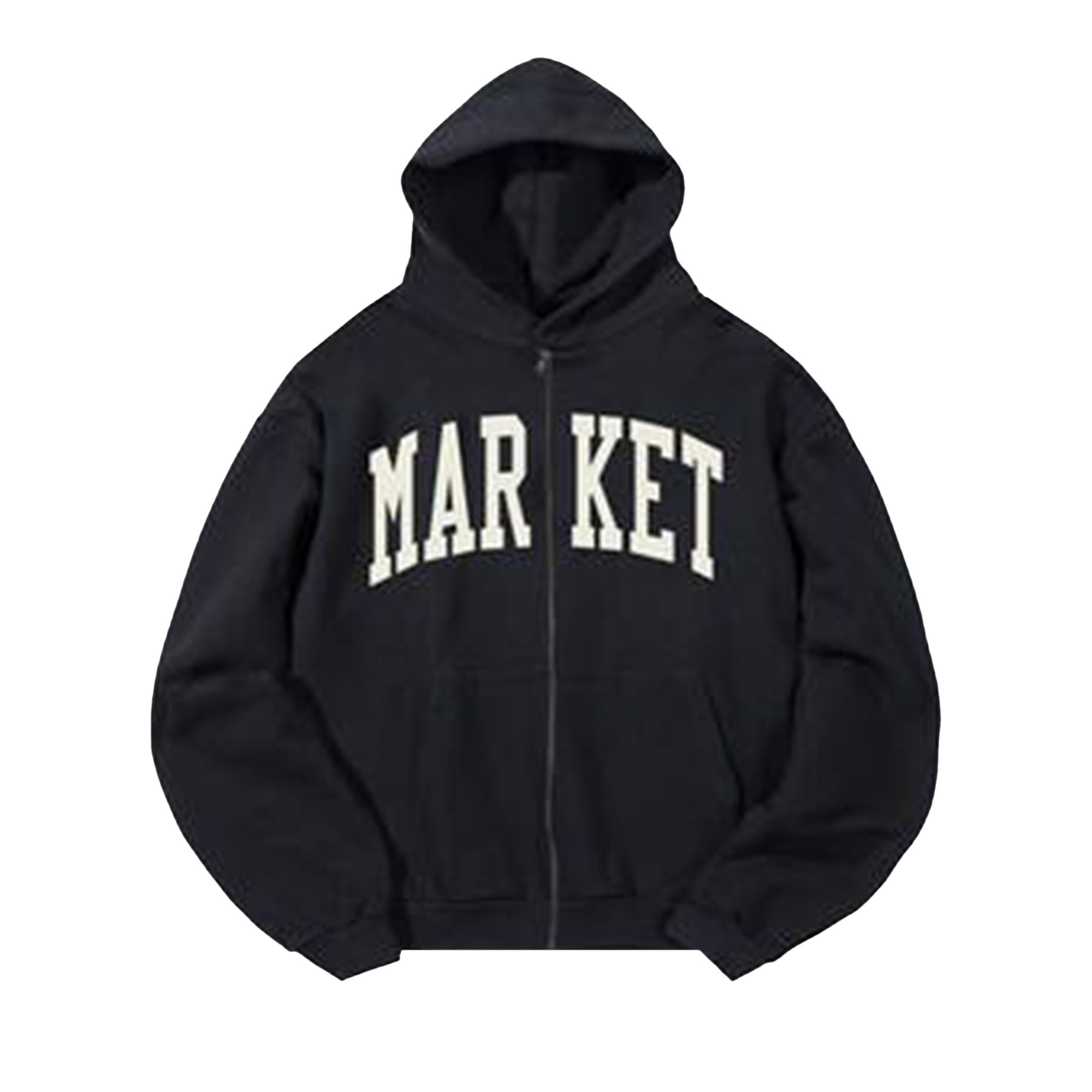 Pre-owned Market Classic Arc Full Zip Hoodie 'pirate Black' | Men's Size Xl