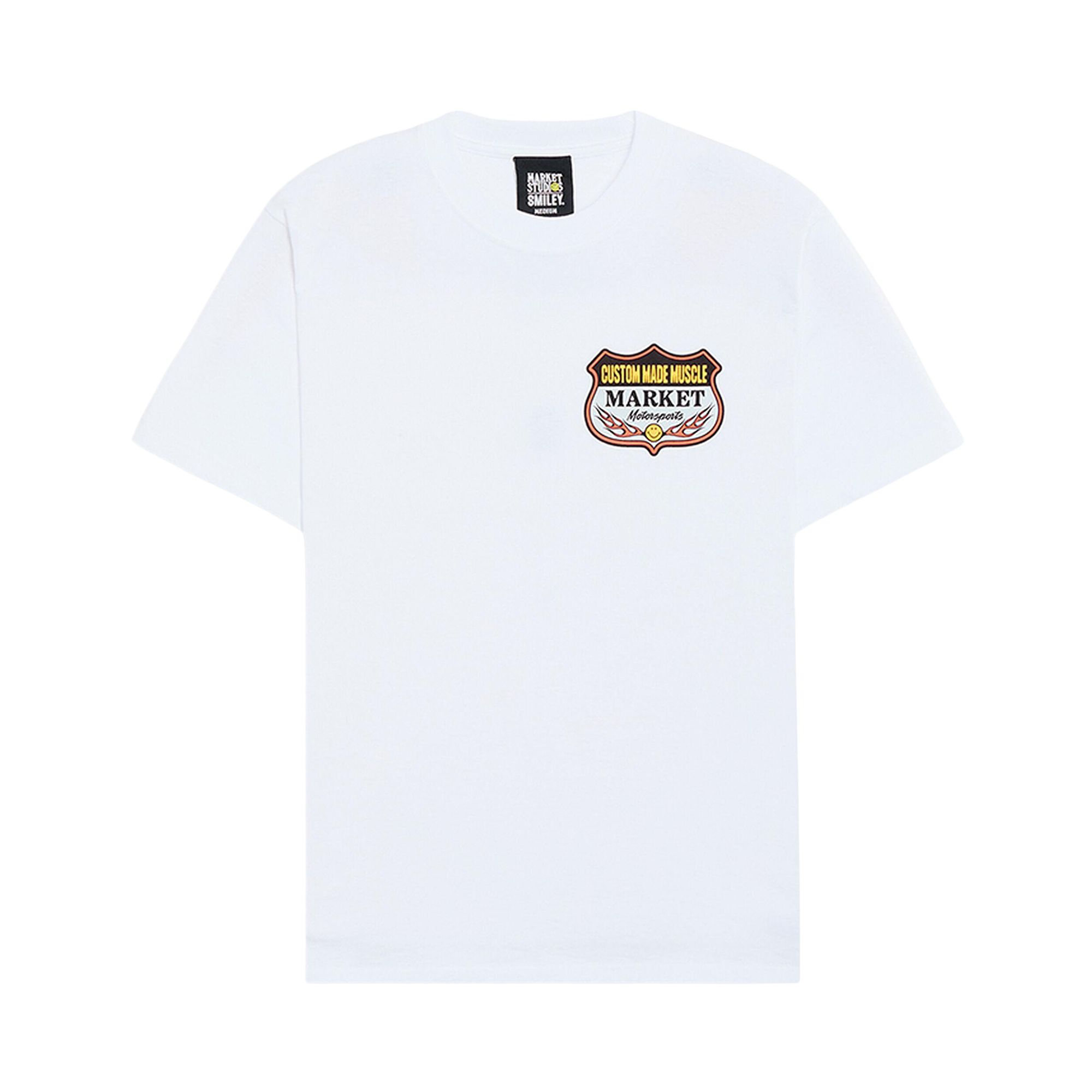Pre-owned Market Smiley Burnt Rubber T-shirt 'white' | Men's Size M