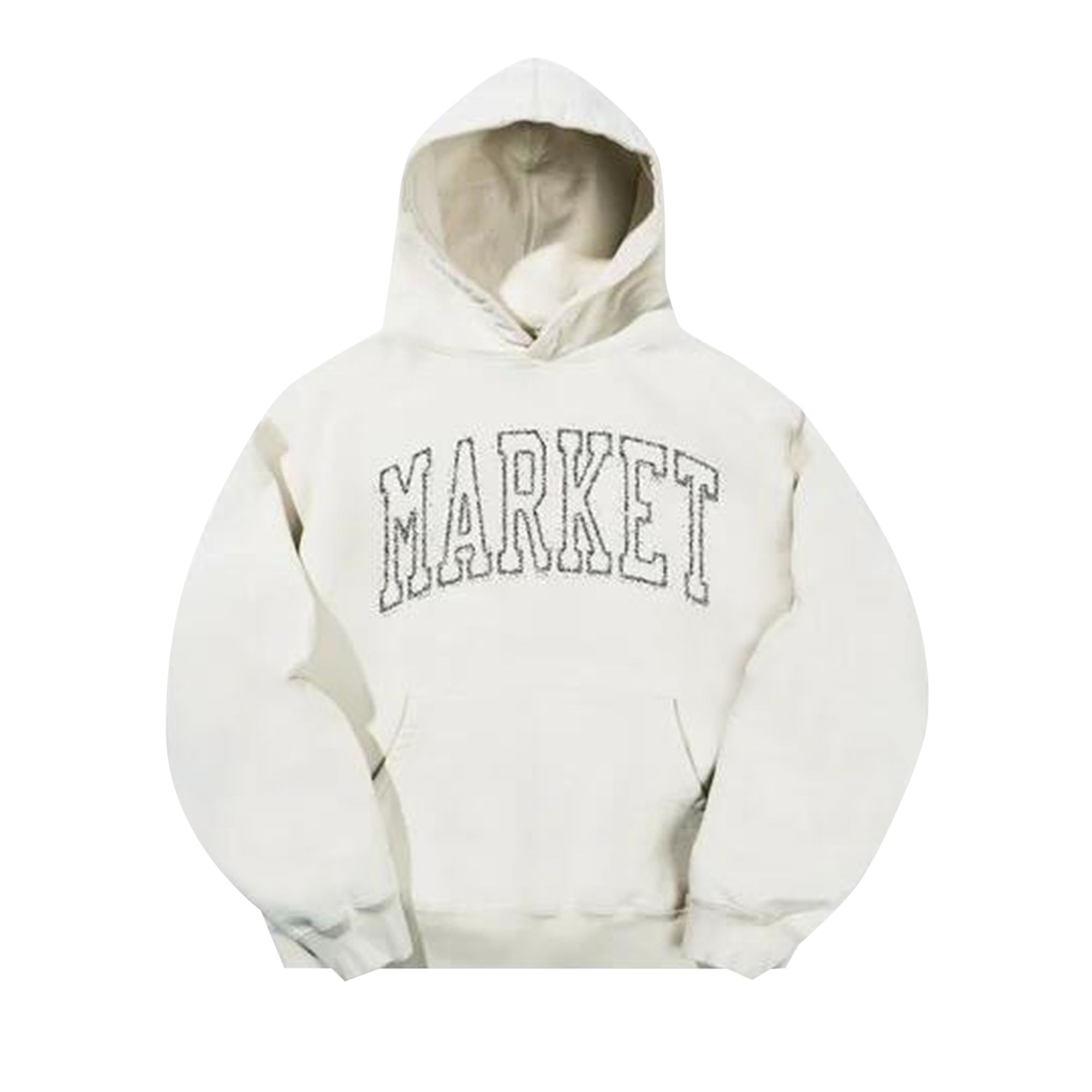 Pre-owned Market Vintage Arc Hoodie 'unbleached Cotton' | Cream | Men's Size M In White
