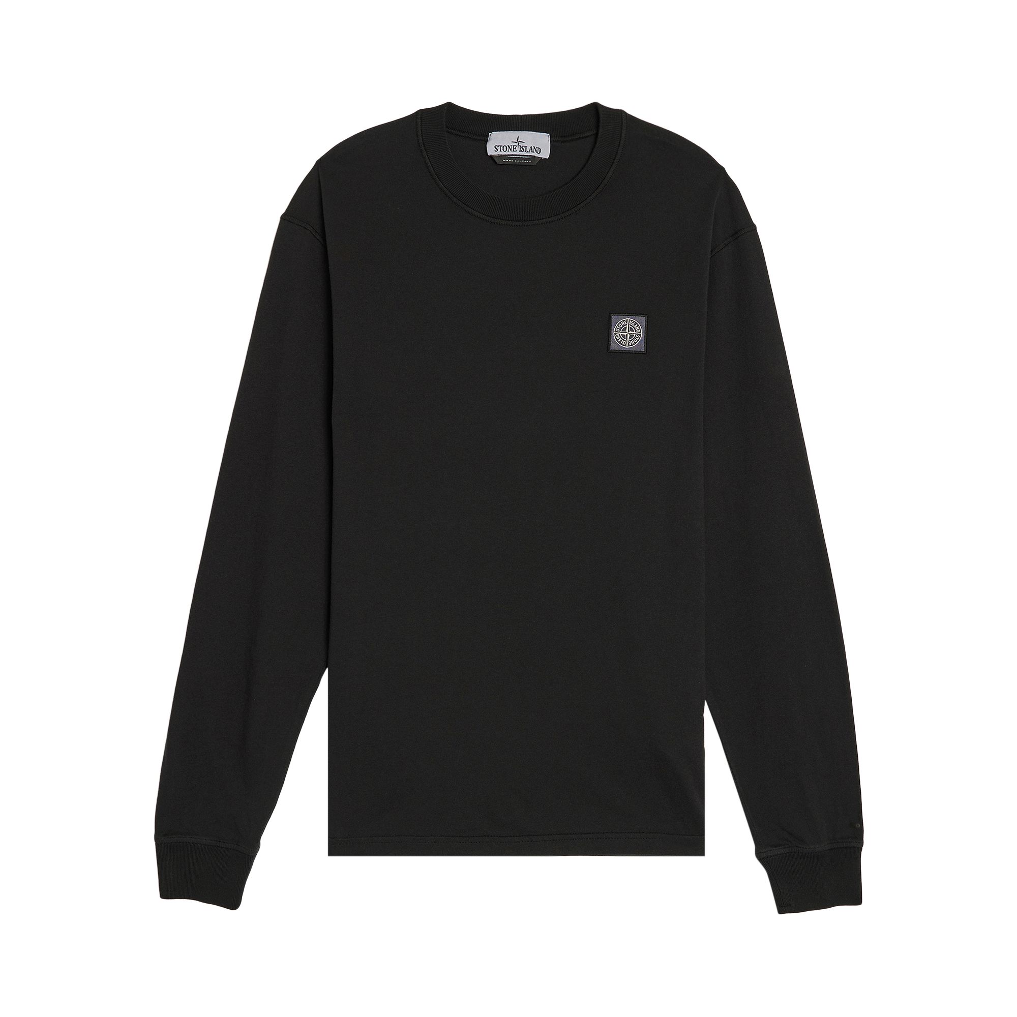 Pre-owned Stone Island Fissato Effect Long-sleeve T-shirt 'black' | Men's Size M
