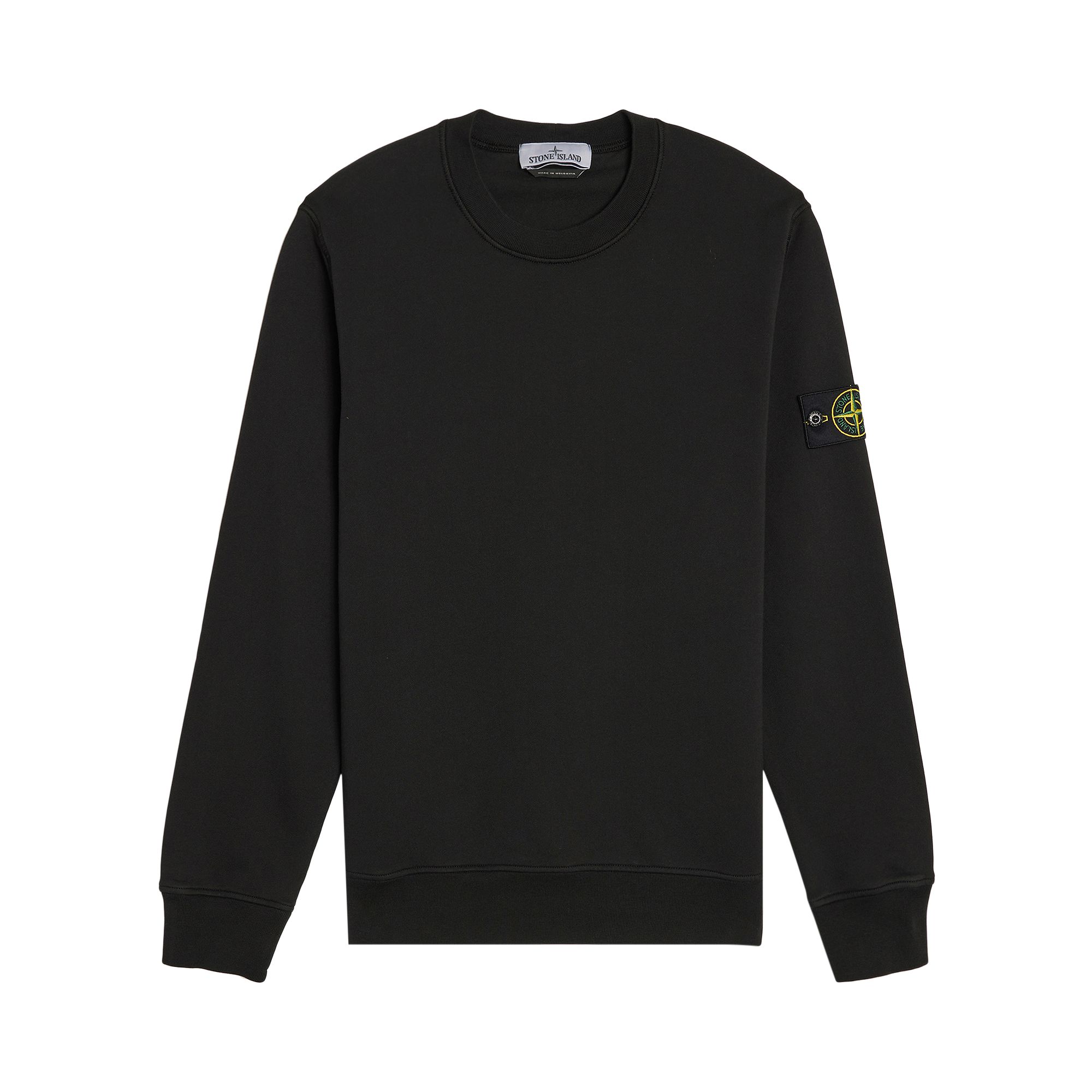 Pre-owned Stone Island Organic Cotton Fleece Sweatshirt 'black' | Men's Size M