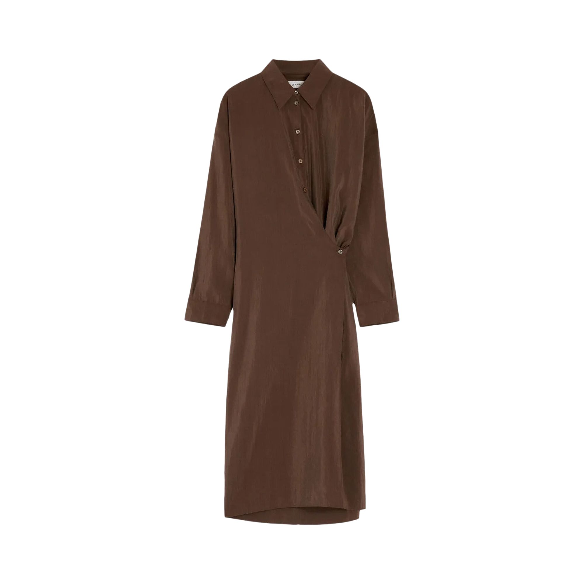 Pre-owned Lemaire Straight Collar Twisted Dress 'brunette' | Brown | Women's Size 36