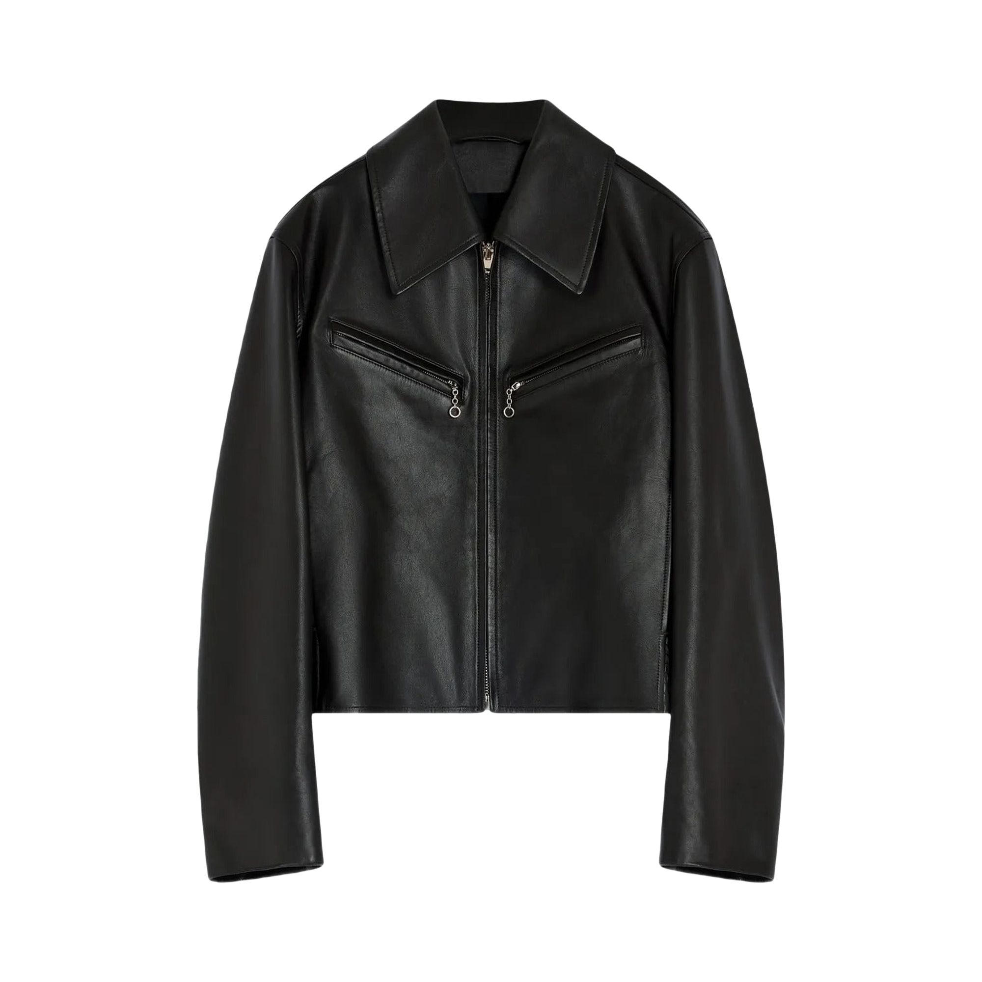 Pre-owned Lemaire Boxy Leather Blouson 'moka' | Black | Women's Size Xs