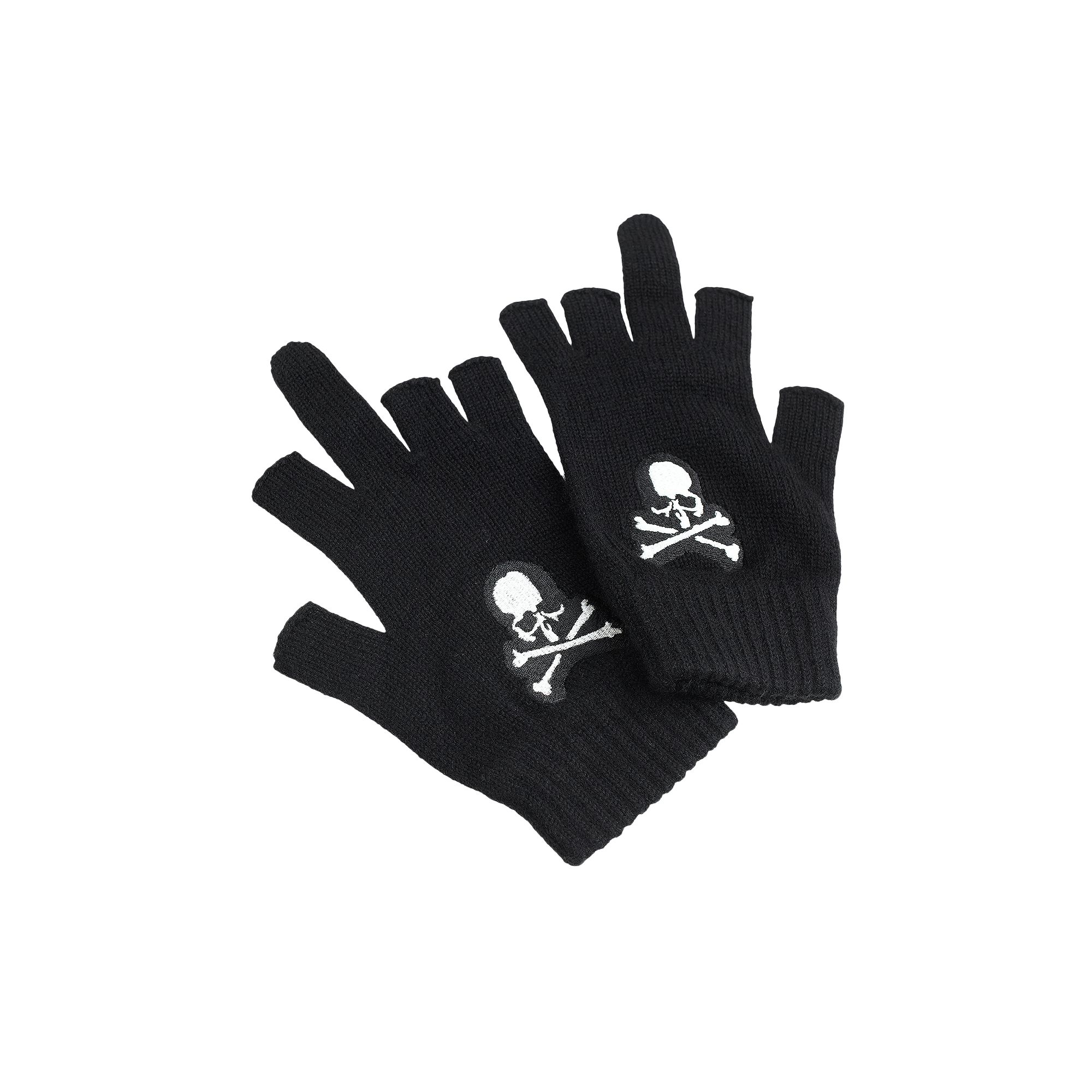 Pre-owned Mastermind Japan Mastermind World Open Fingered Gloves 'black' | Men's Size Onesize