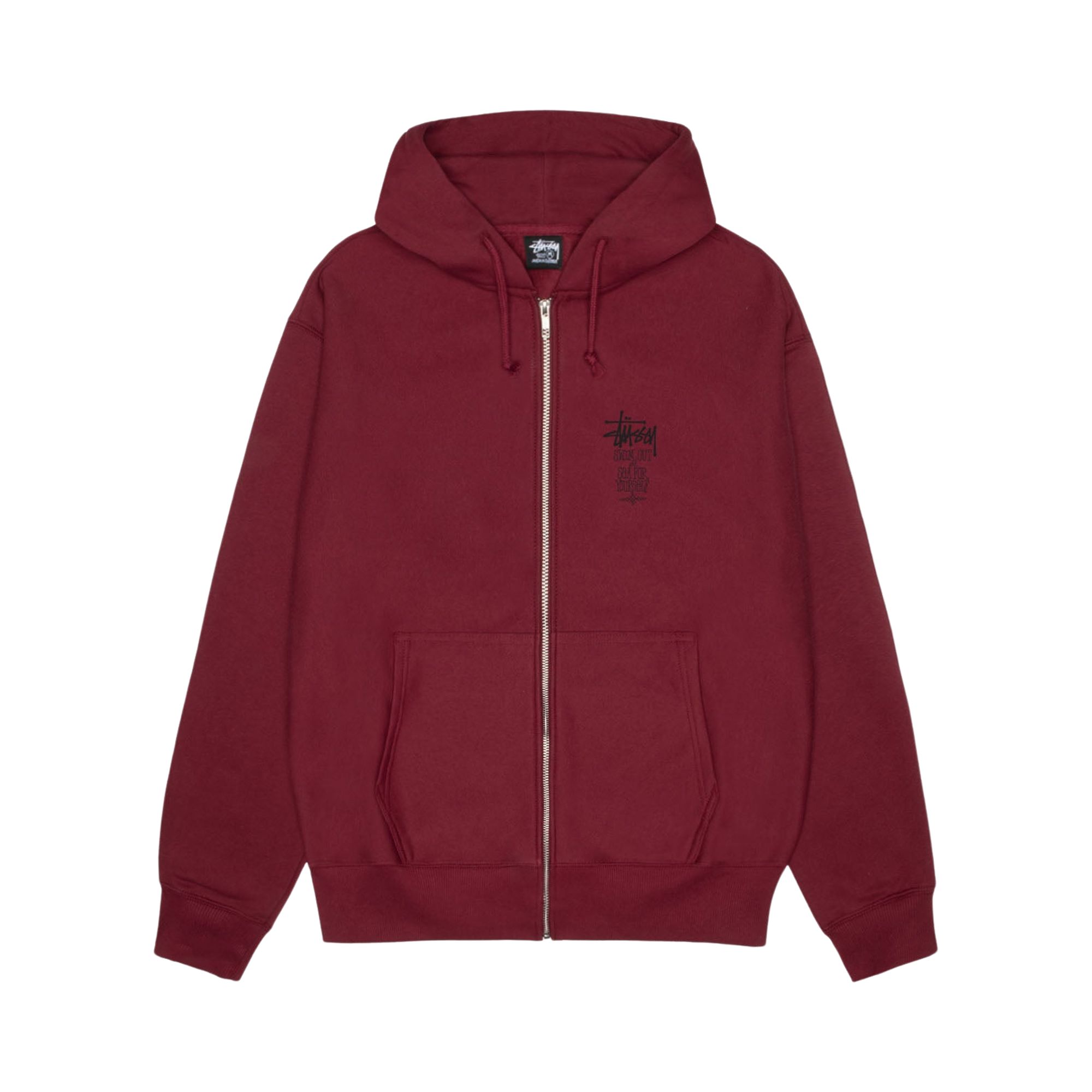 Pre-owned Stussy Swim Out Zip Hoodie 'wine' | Red | Men's Size M