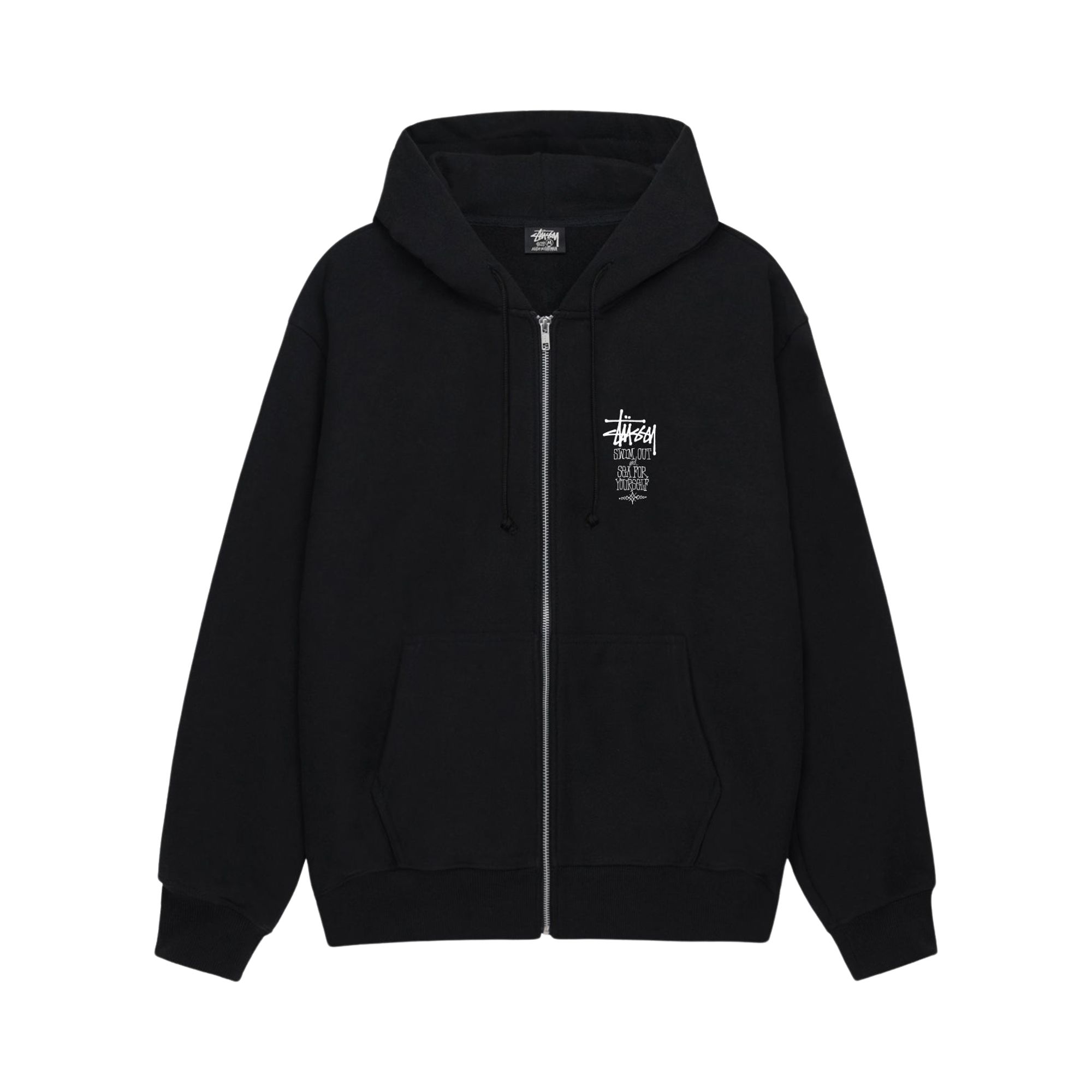 Pre-owned Stussy Swim Out Zip Hoodie 'black' | Men's Size Xl