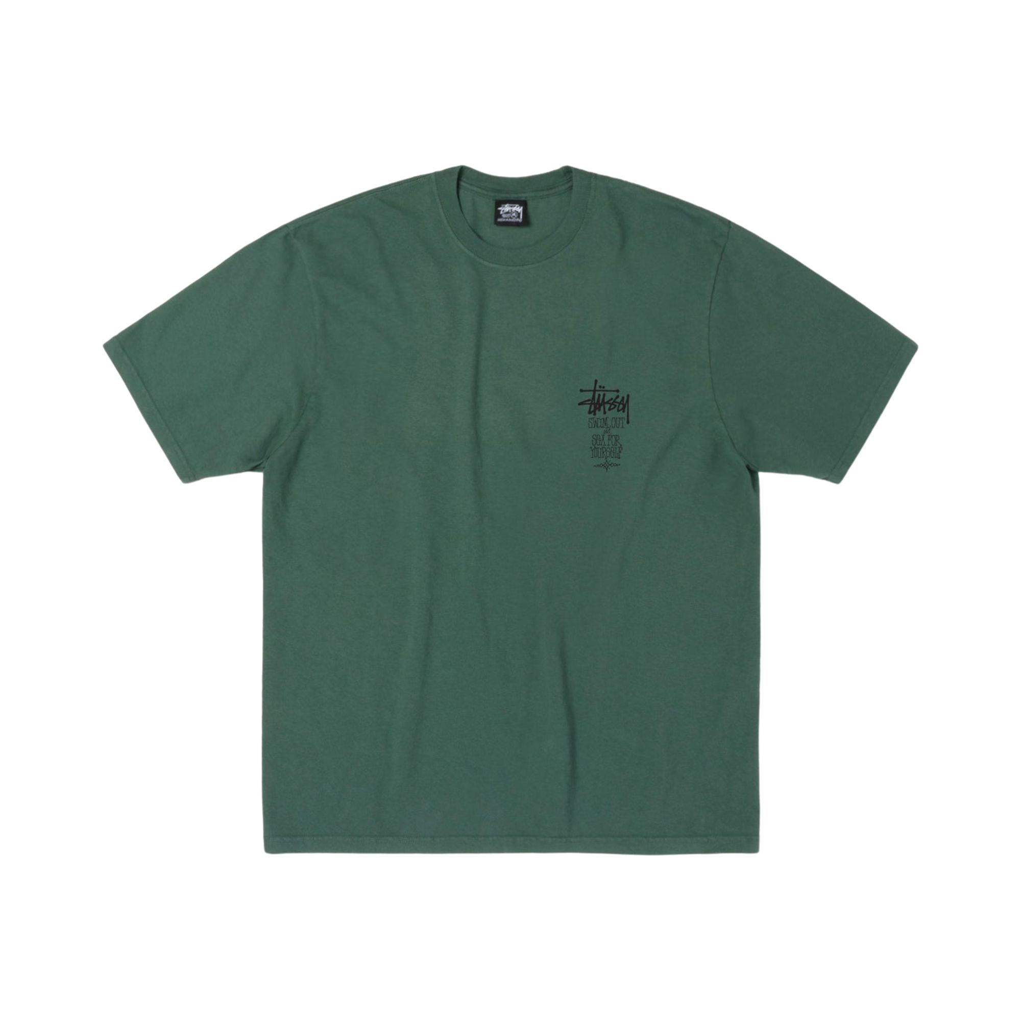 Pre-owned Stussy Swim Out Tee Pigment Dyed 'pine' | Green | Men's Size Xl