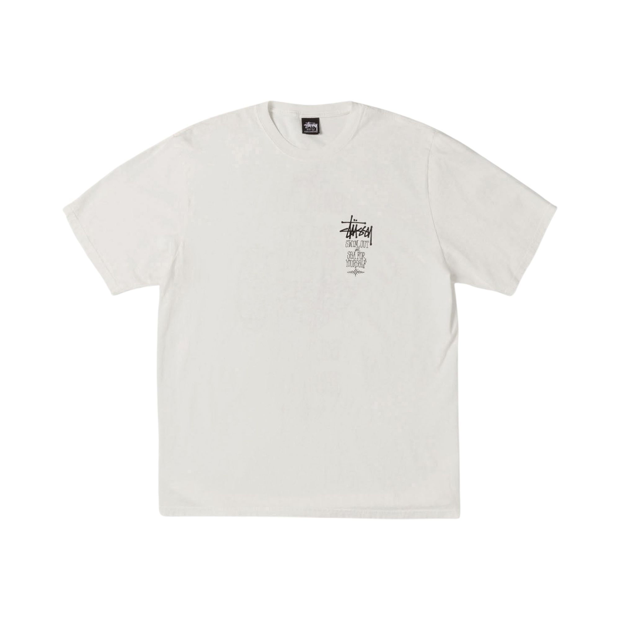 Pre-owned Stussy Swim Out Tee Pigment Dyed 'natural' | Cream | Men's Size L In White