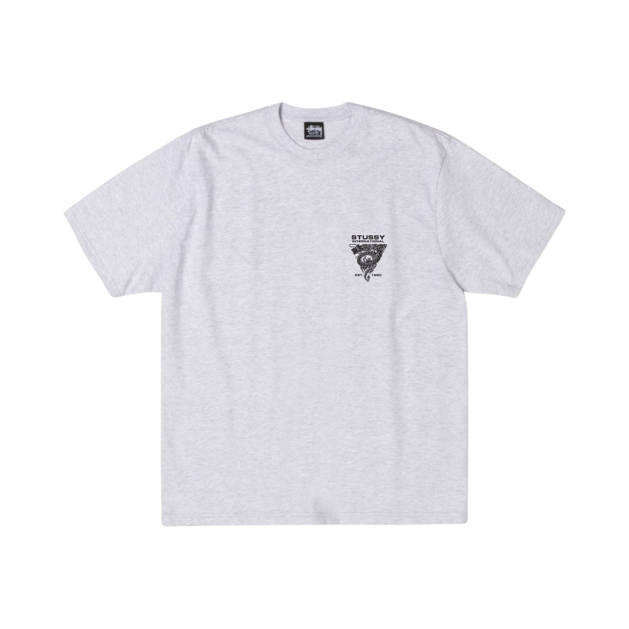 Pre-owned Stussy Dragon Tee 'ash Heather' | Grey | Men's Size S In Gray