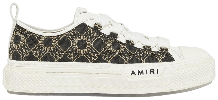 Amiri Court Low MA Quad Jacquard   Black Gold