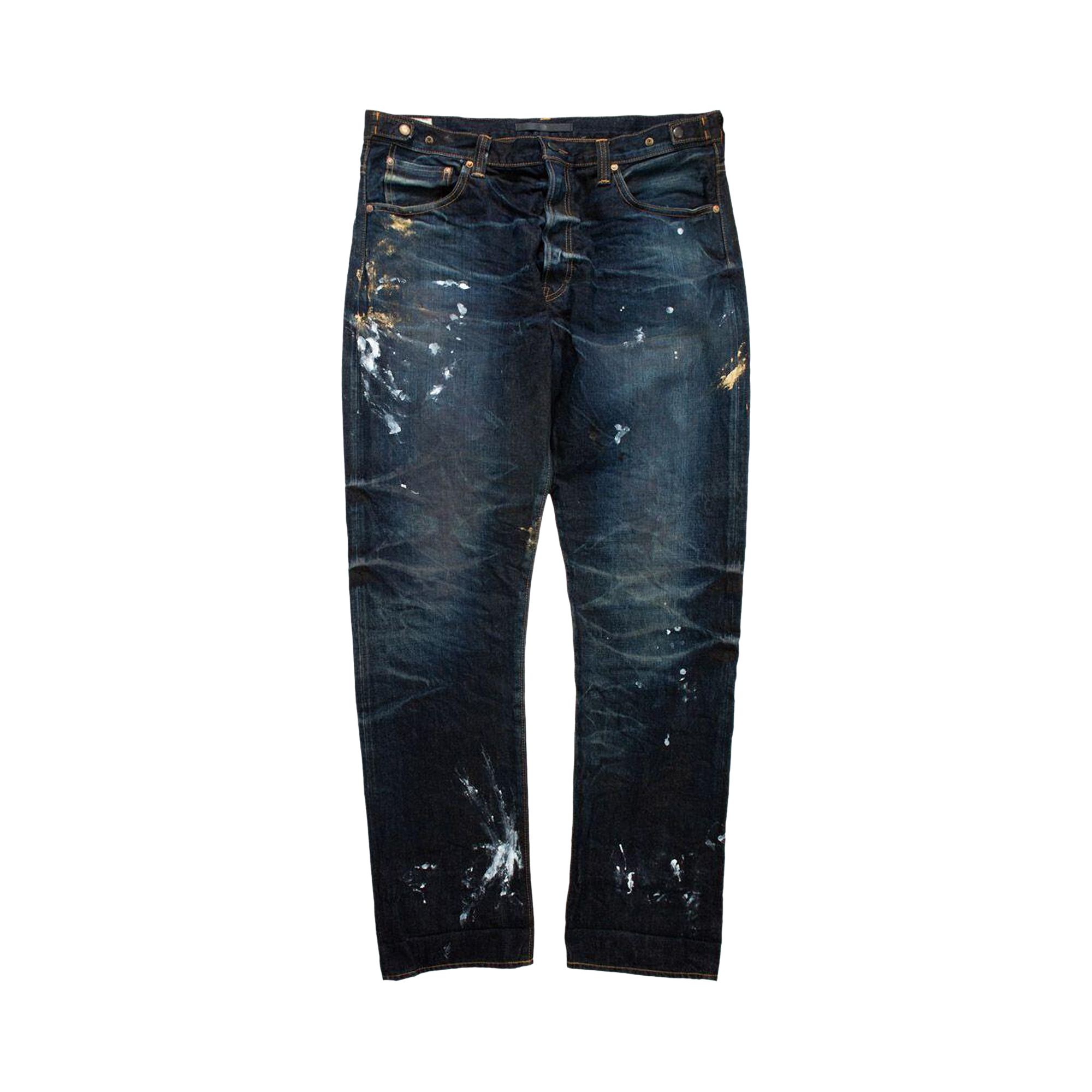 Pre-owned Mastercraft Union Edo Straight Yoru Peinto 'indigo' | Blue | Men's Size 38