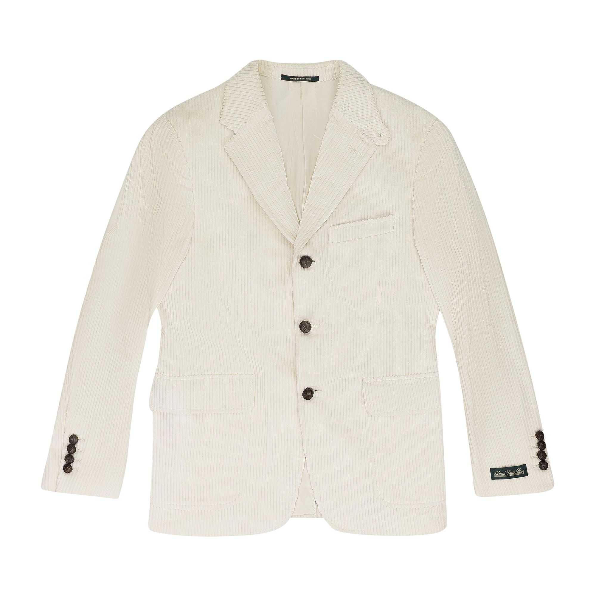 Pre-owned Aimé Leon Dore Corduroy Suit Jacket 'off-white' | Men's Size 40