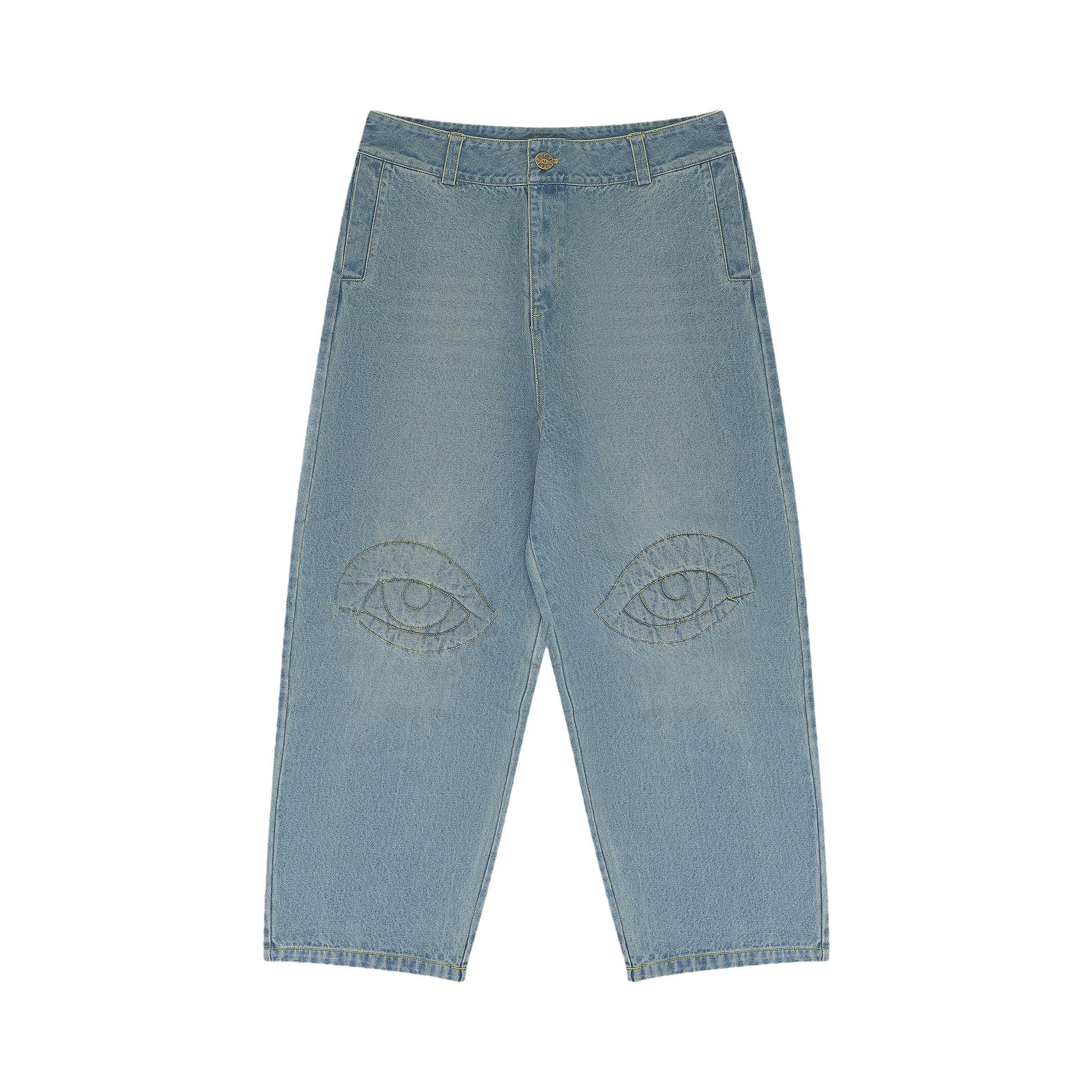 Pre-owned House Of Errors Eye Pad Straight Fit Jeans 'blue' | Men's Size M