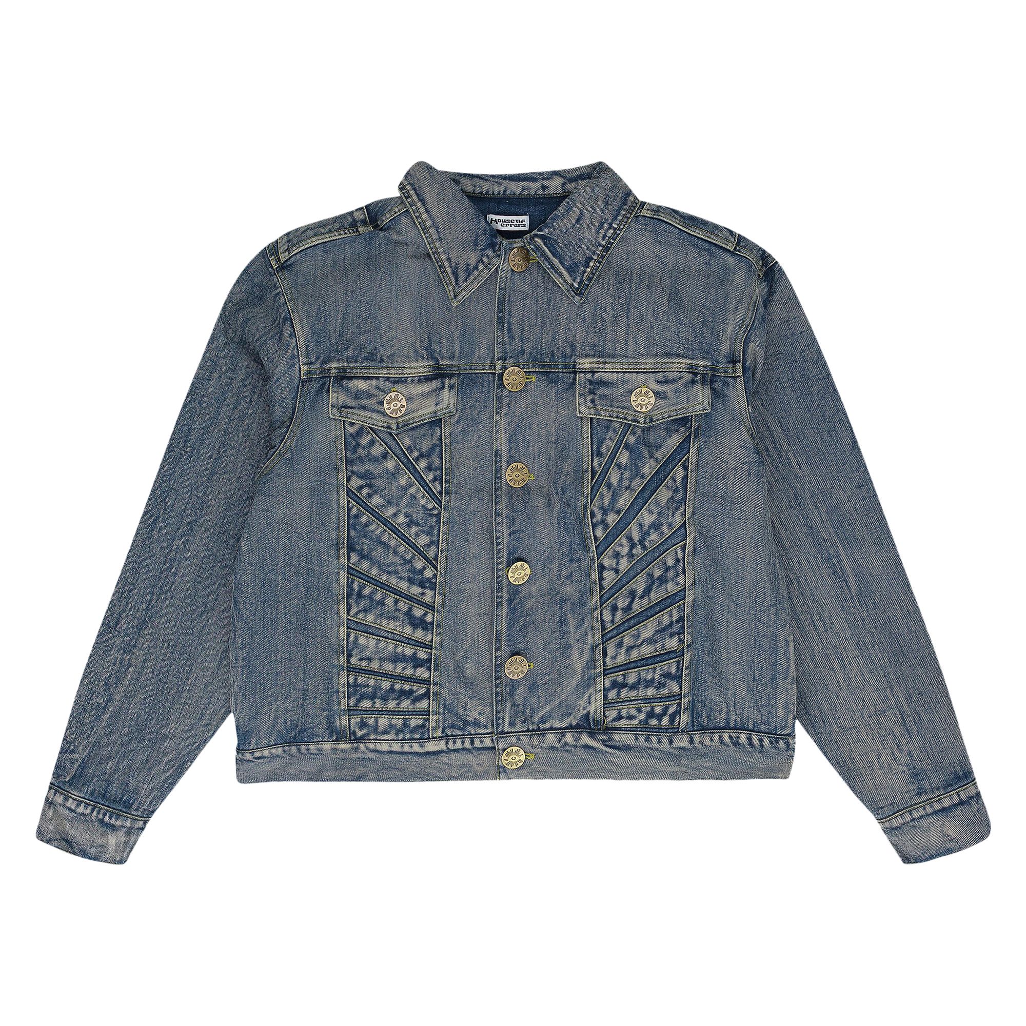 Pre-owned House Of Errors All Seeing Denim Jacket 'blue' | Men's Size M
