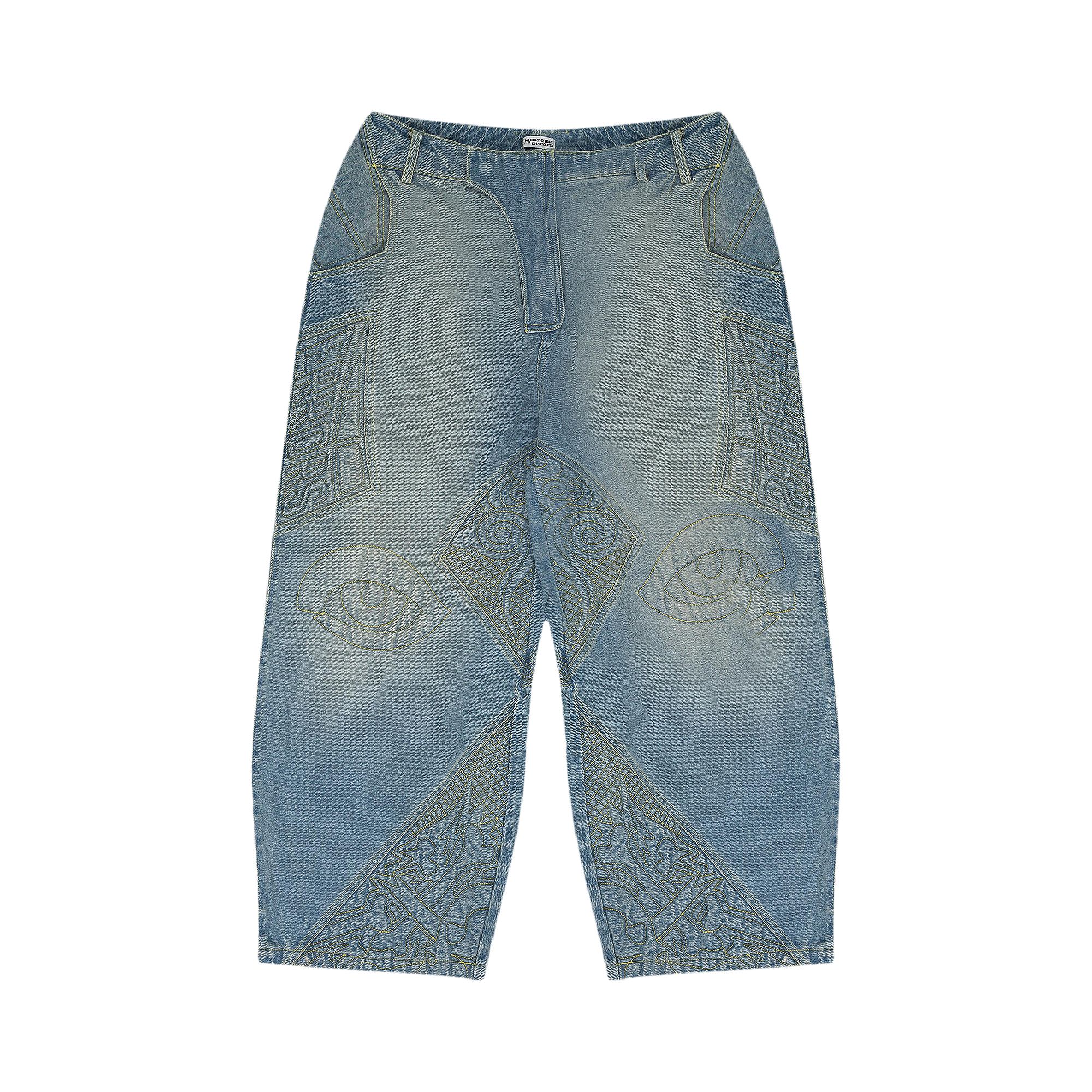 Pre-owned House Of Errors Moto Straight Fit Jeans 'blue' | Men's Size Xl